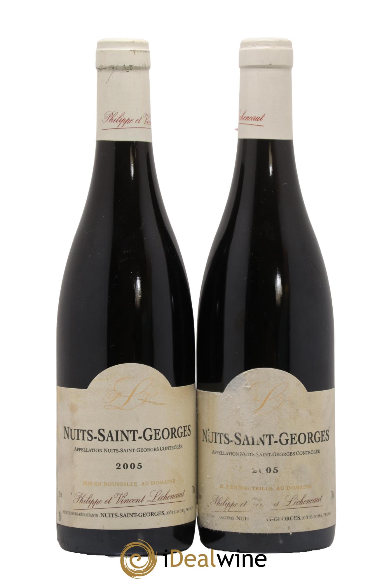 Nuits-Saint-Georges Domaine Philippe et Vincent Lecheneaut 2005 - Lot de 2 bouteilles - 0