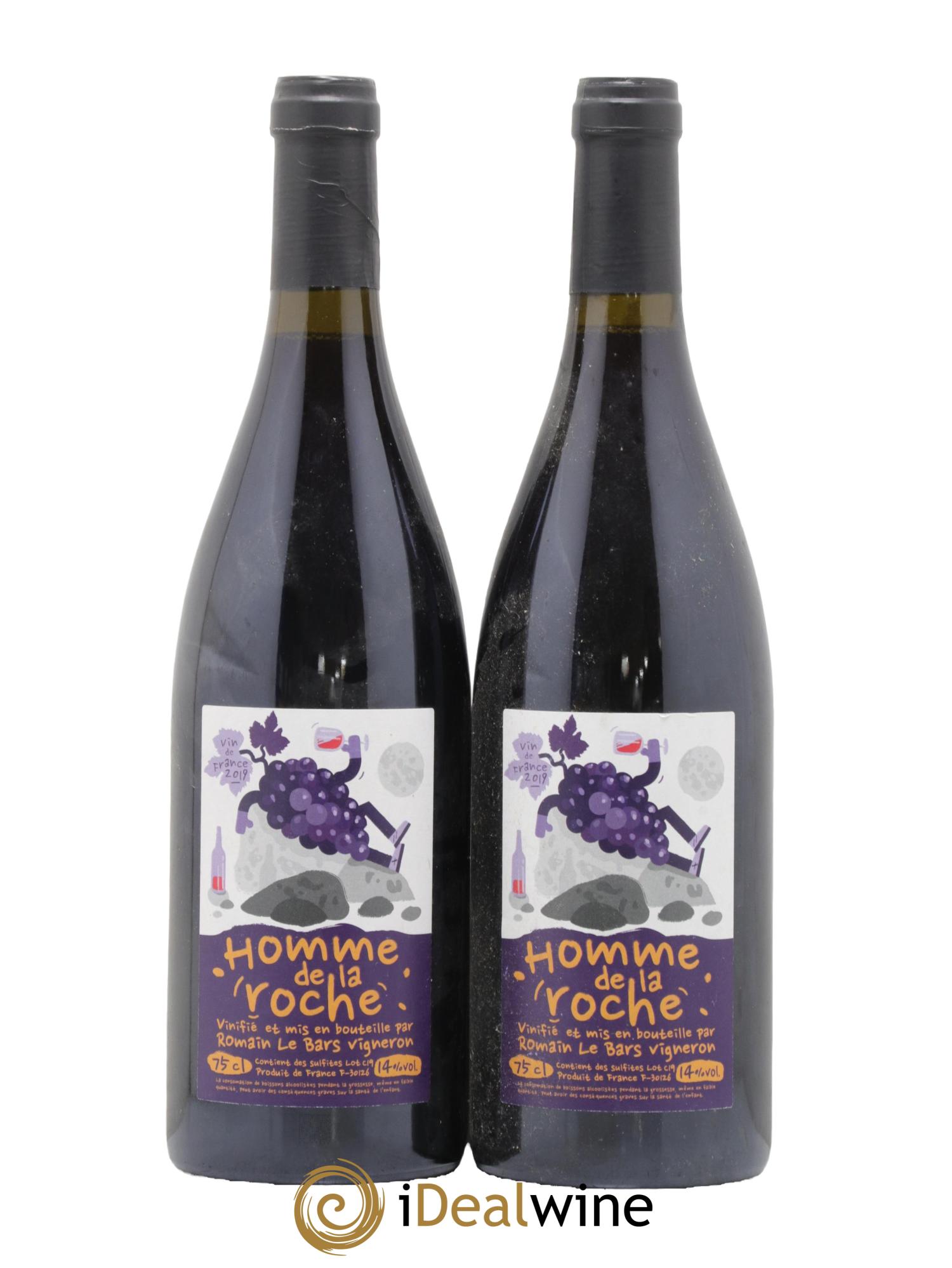 Vin de France L'Homme de la Roche Romain Le Bars 2019 - Lot of 2 bottles - 0