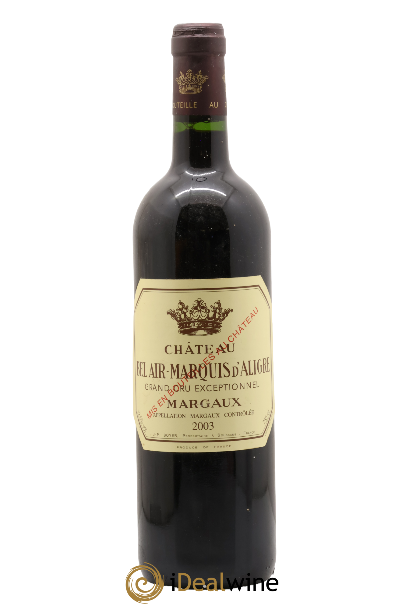 Château Bel Air Marquis d'Aligre 2003 - Lot de 1 bouteille - 0