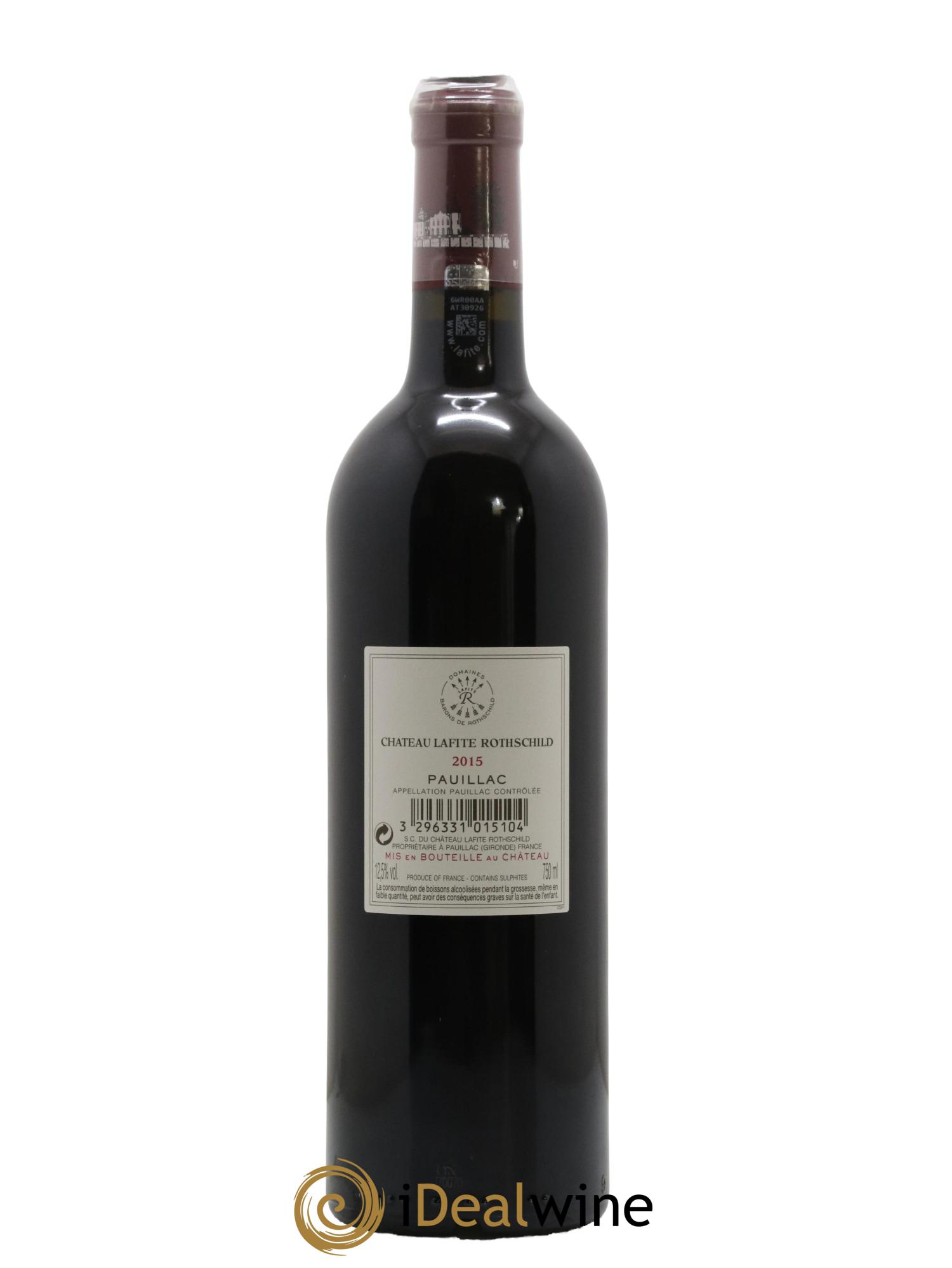 Château Lafite Rothschild 1er Grand Cru Classé 2015 - Lot de 1 bouteille - 1