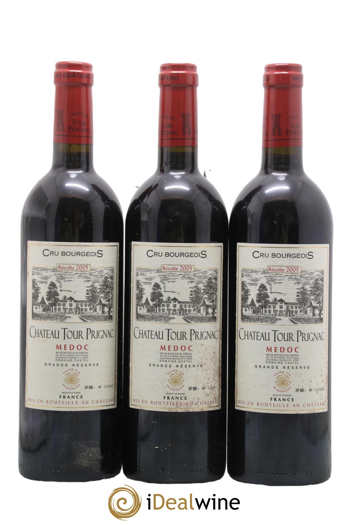 Château Tour Prignac Cru Bourgeois 2005 - Lot de 3 bouteilles - 0