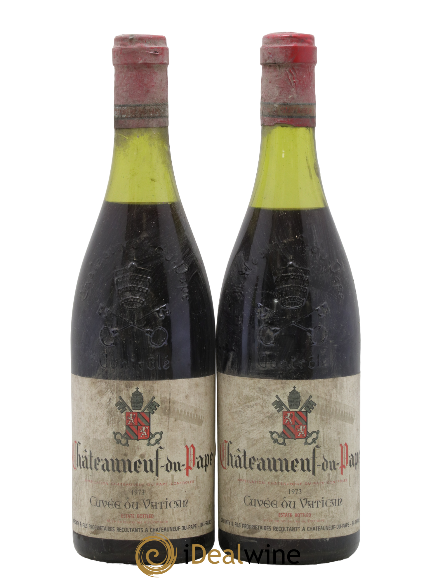 Châteauneuf-du-Pape Cuvee du Vatican Diffonty Fils 1973 - Lot of 2 bottles - 0