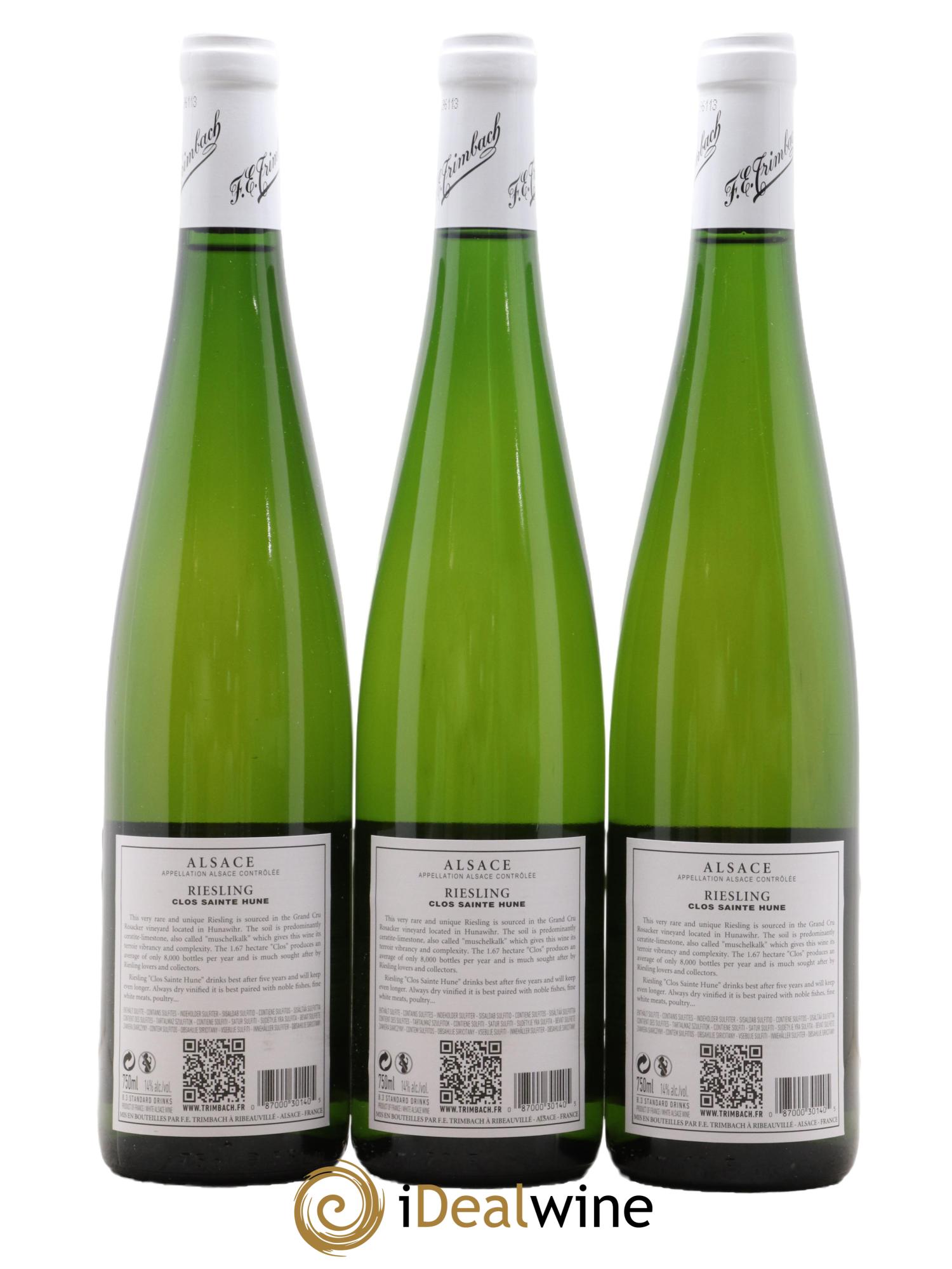 Alsace Riesling Clos Sainte-Hune Trimbach (Domaine) 2011 - Lot de 3 bouteilles - 1