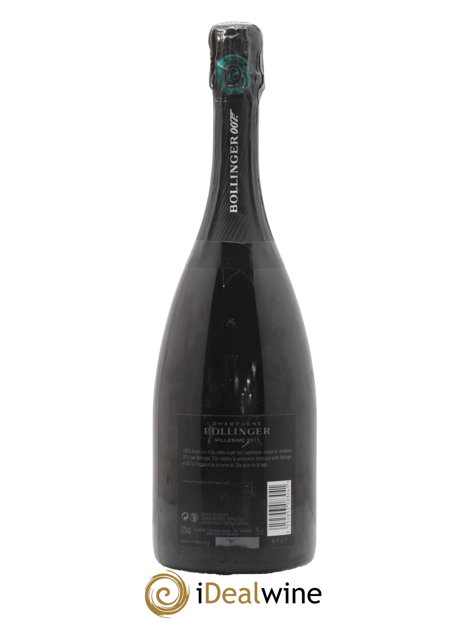 James Bond 007 Bollinger 2011 - Lot de 1 bouteille - 1