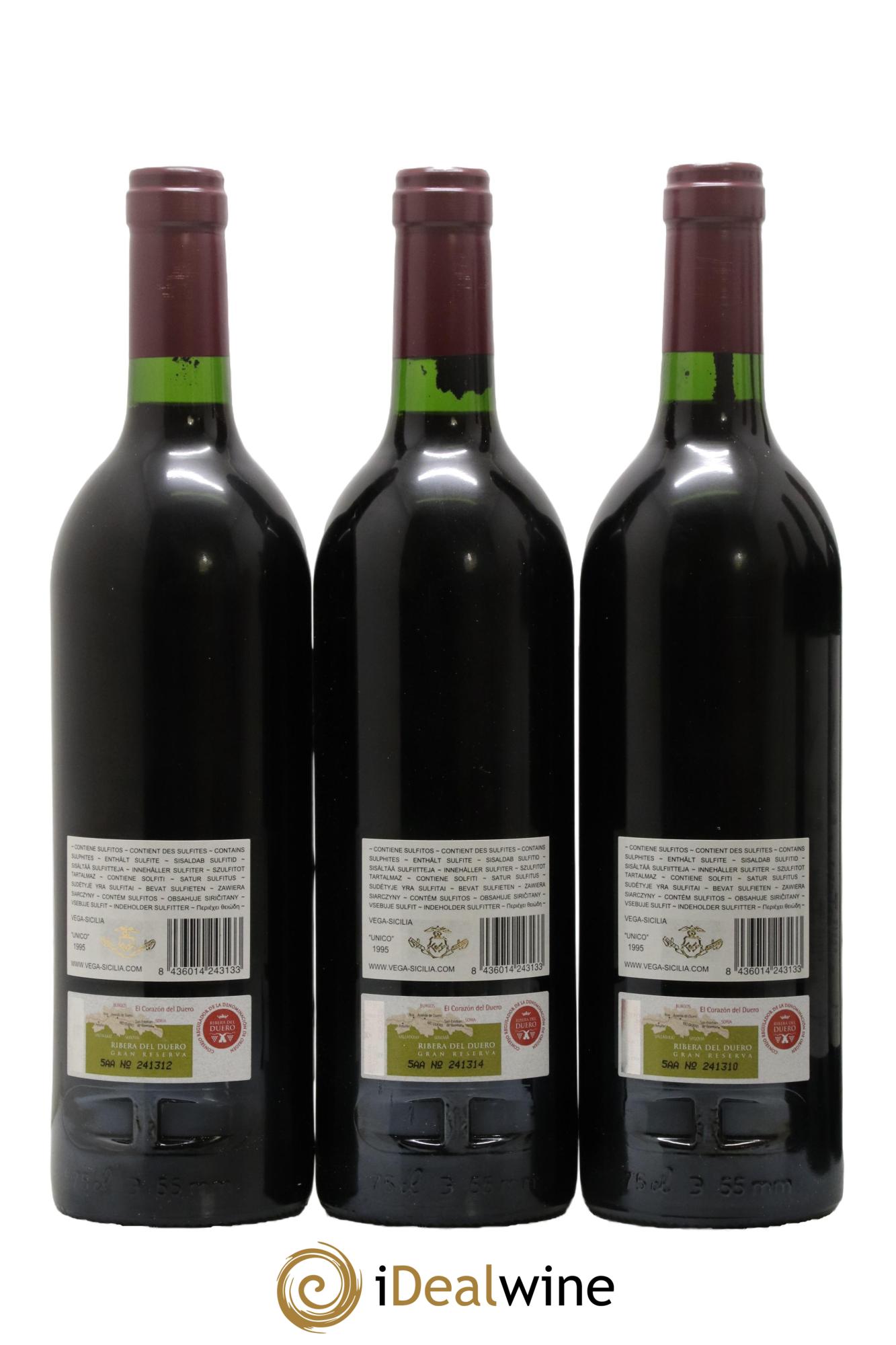 Ribera Del Duero DO Vega Sicilia Unico Famille Alvarez  1995 - Lotto di 6 bottiglie - 2