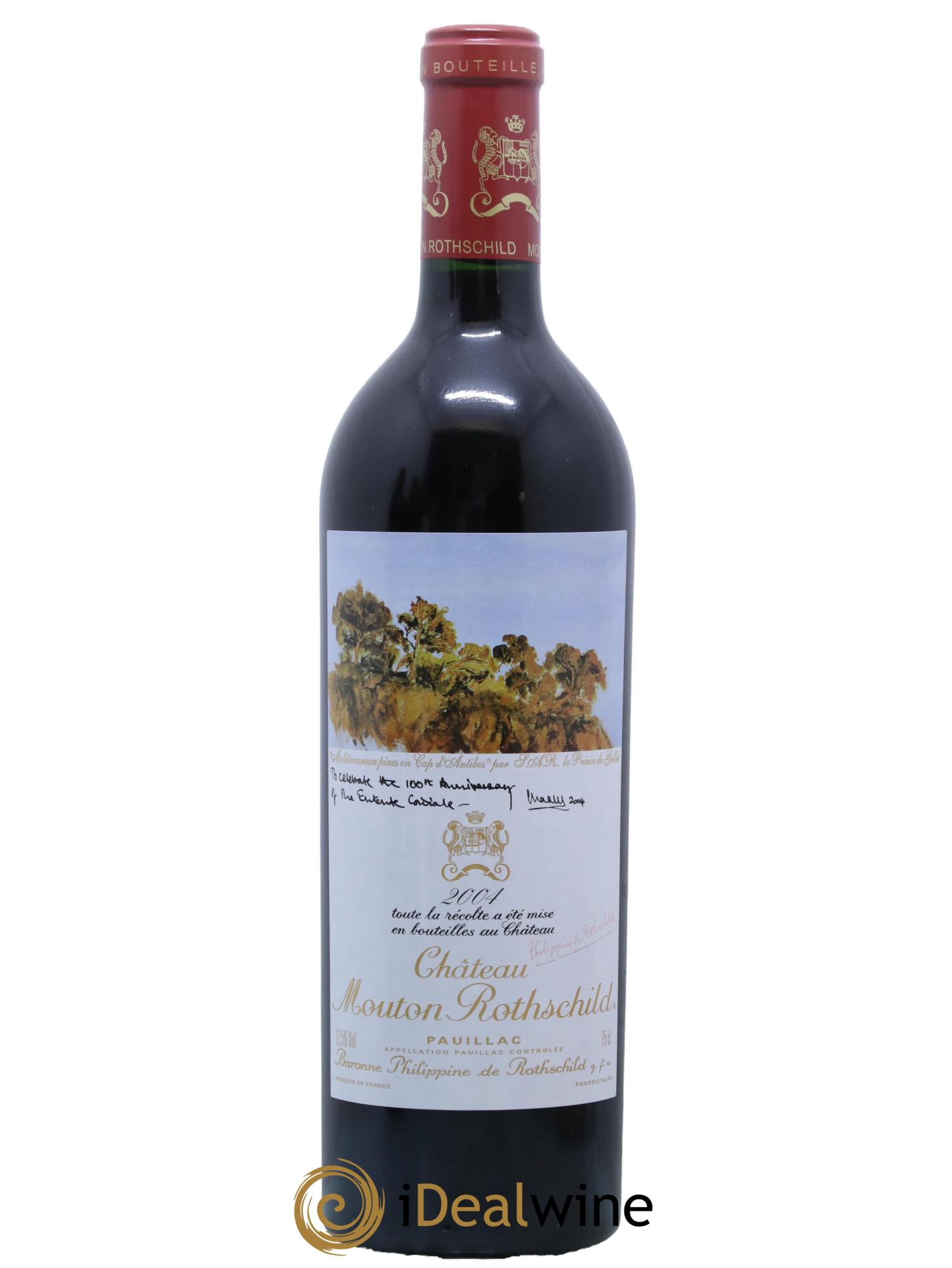Château Mouton Rothschild 1er Grand Cru Classé 2004 - Lot de 1 bouteille - 0