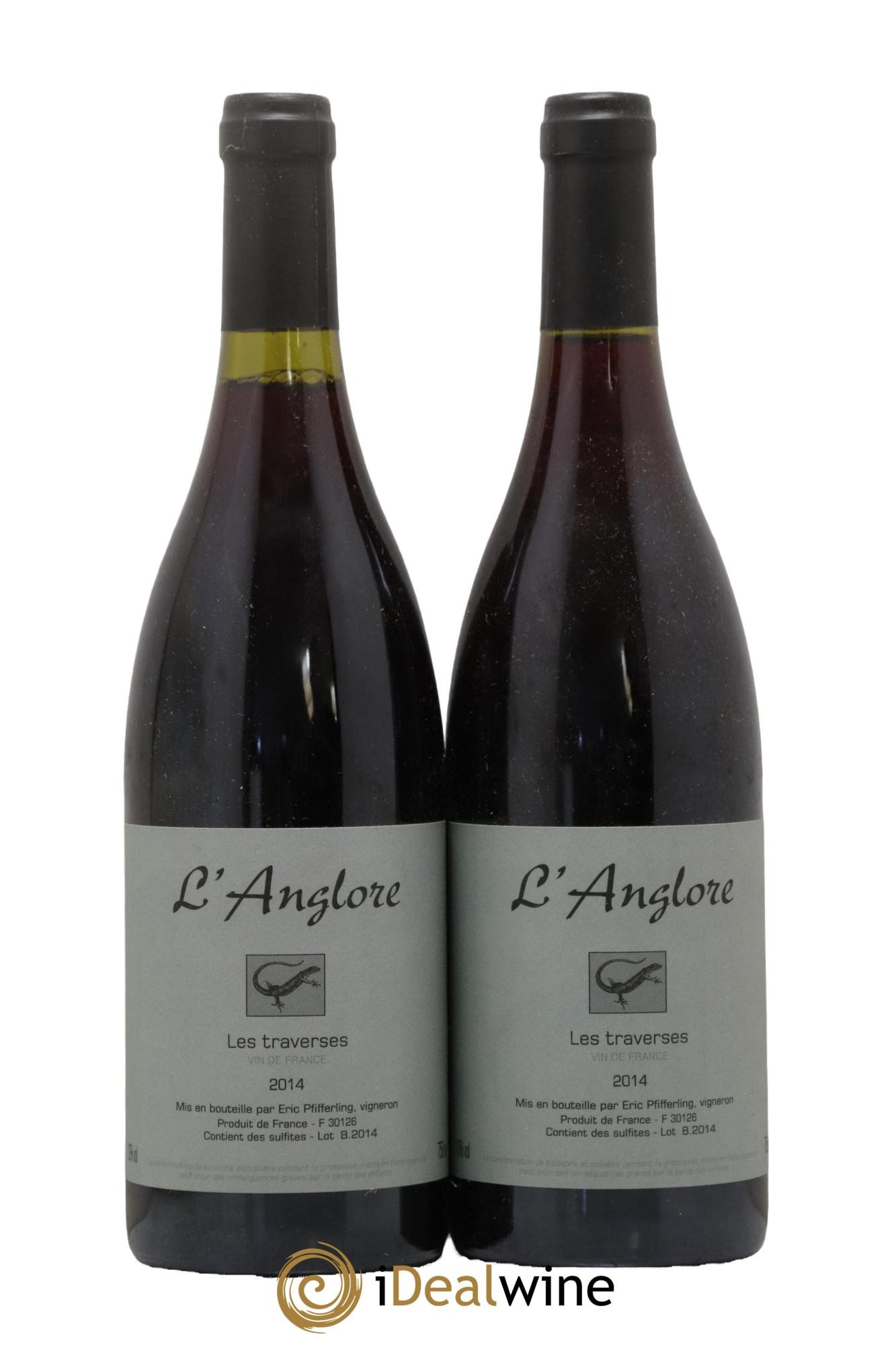 Vin de France Les Traverses L'Anglore 2014 - Lot de 2 bouteilles - 0