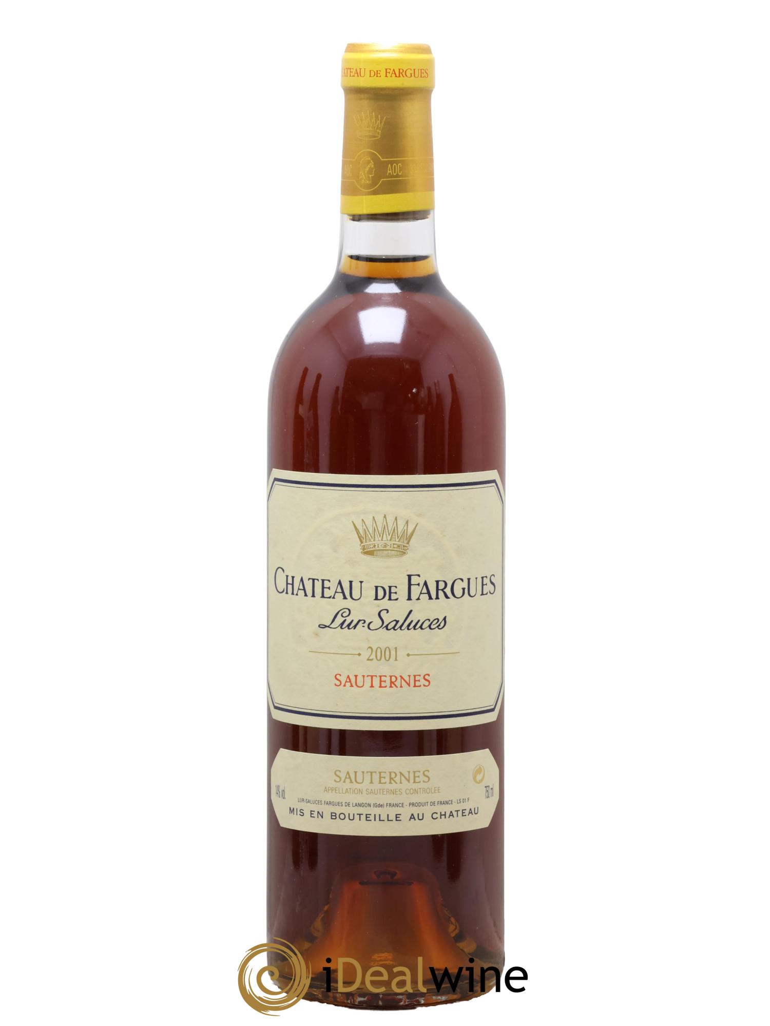 Château de Fargues 2001 - Lot de 1 bouteille - 0