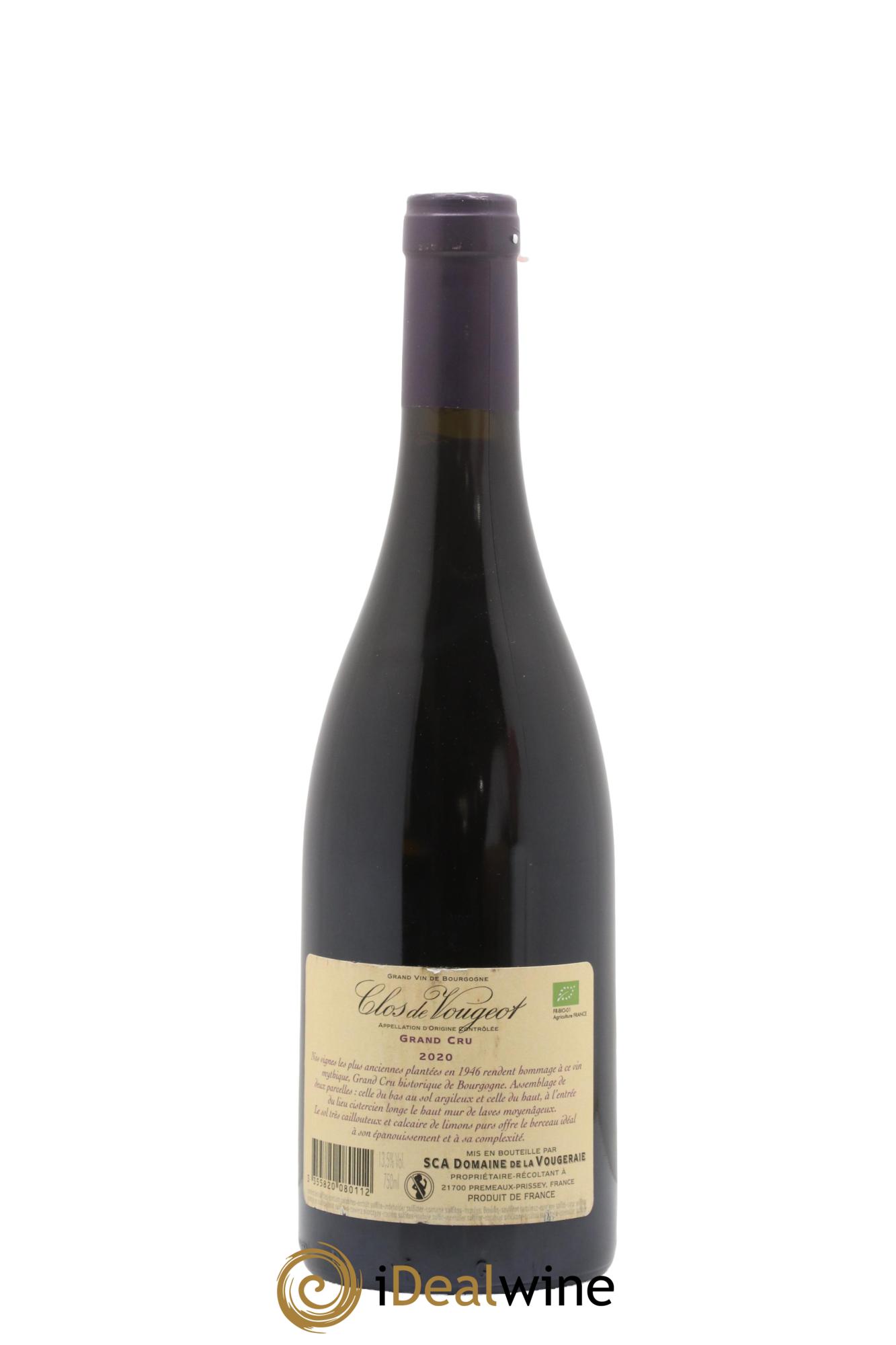 Clos de Vougeot Grand Cru La Vougeraie 2020 - Lotto di 1 bottiglia - 1