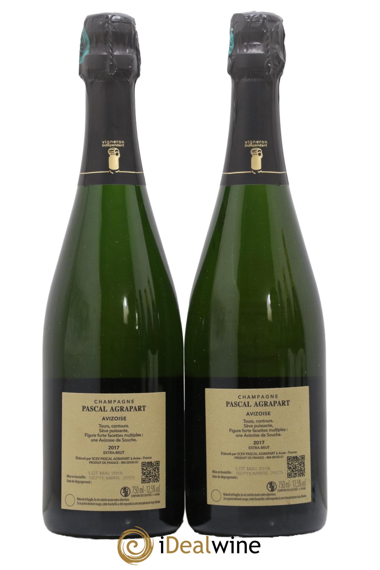 Avizoise Blanc de Blancs Brut Nature Pascal Agrapart 2017 - Posten von 2 Flaschen - 1