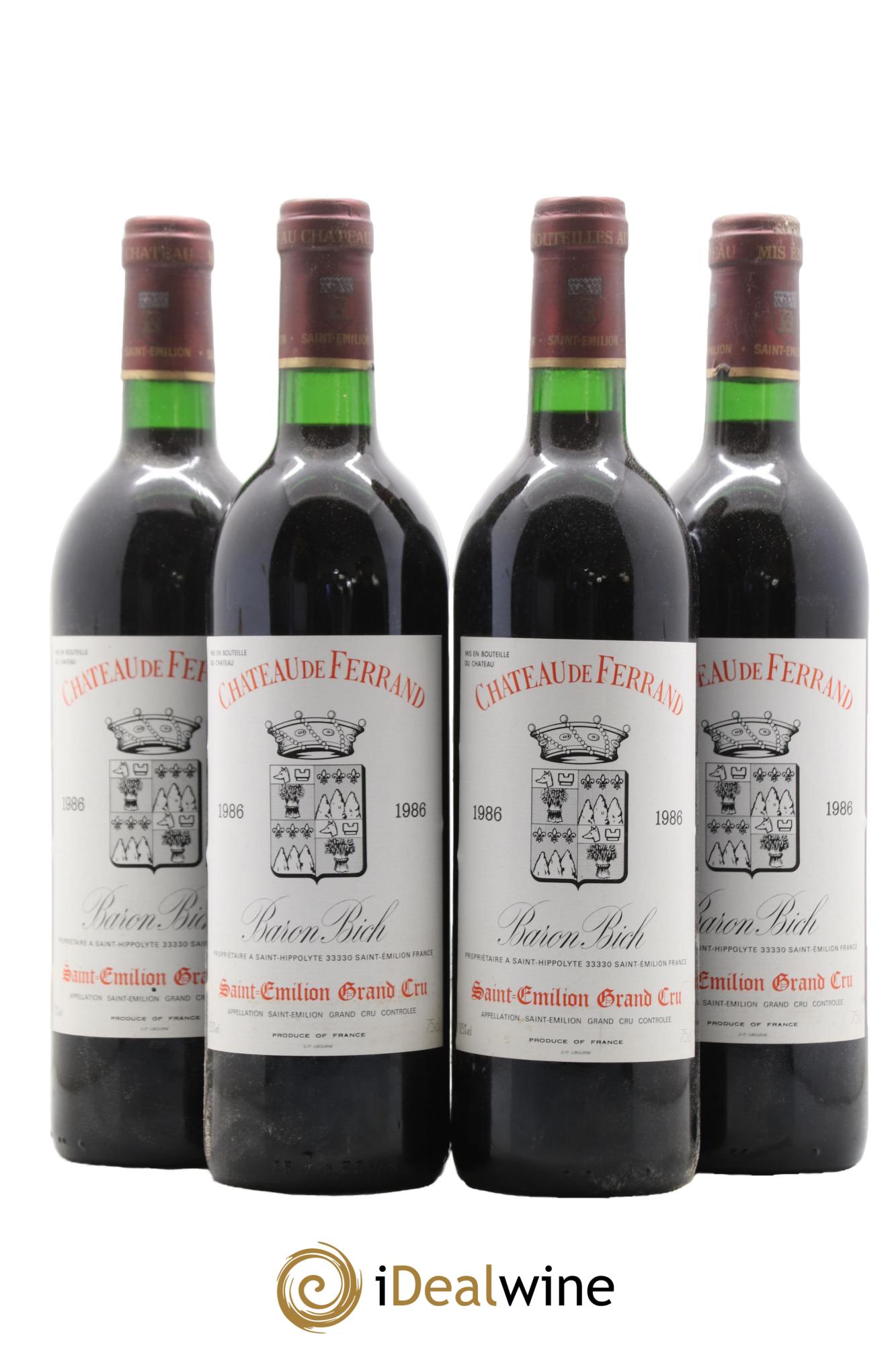 Château Ferrand 1986 - Posten von 4 Flaschen - 0