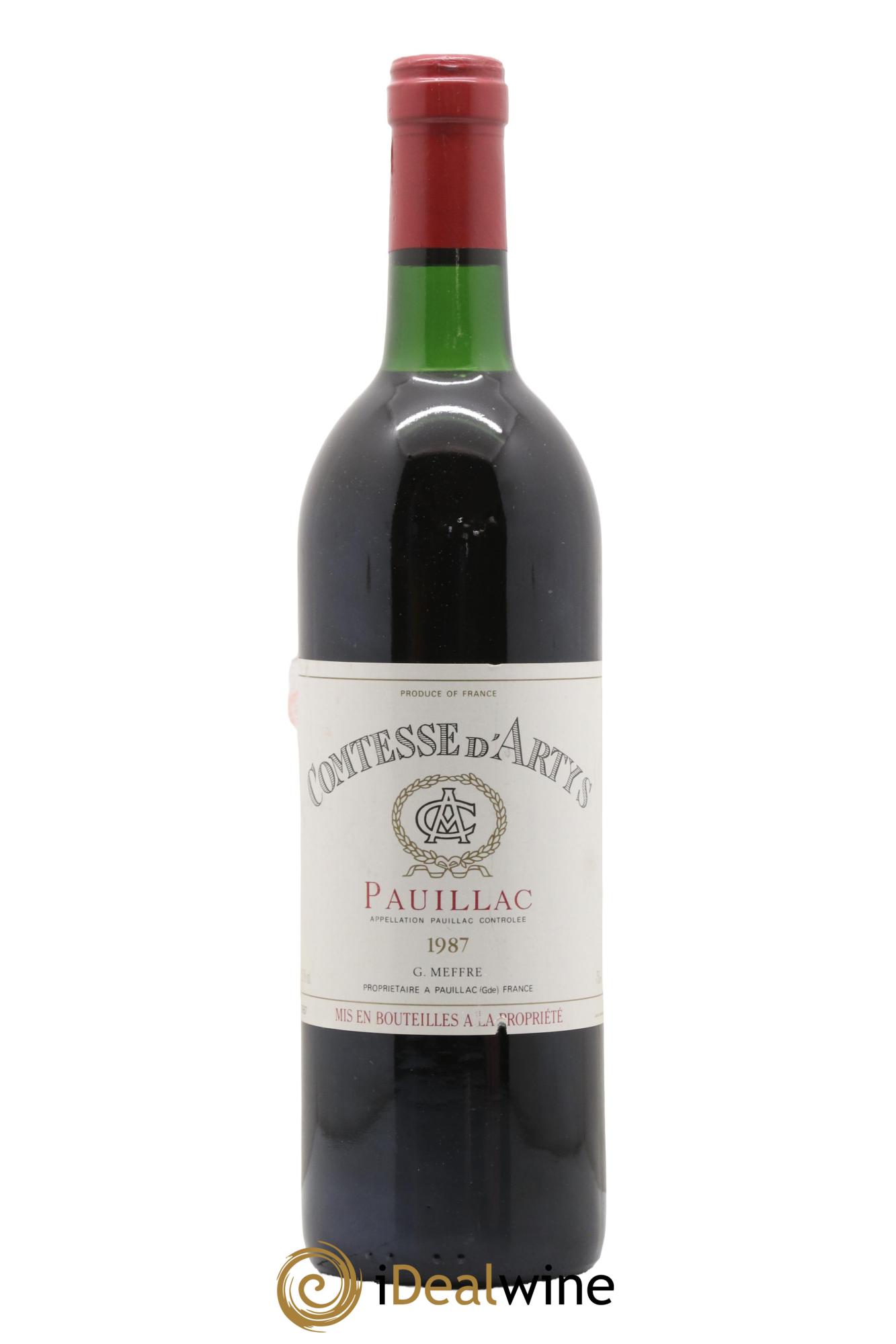 Pauillac Comtesse d'Artys 1987 - Lot de 1 bouteille - 0