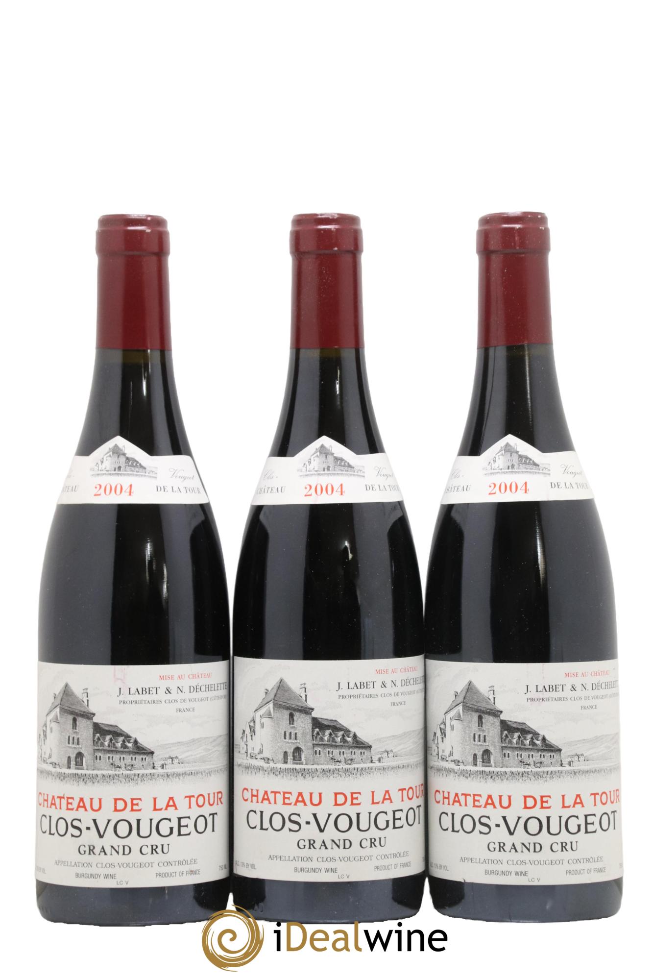 Clos de Vougeot Grand Cru Château de La Tour  2004 - Posten von 6 Flaschen - 3