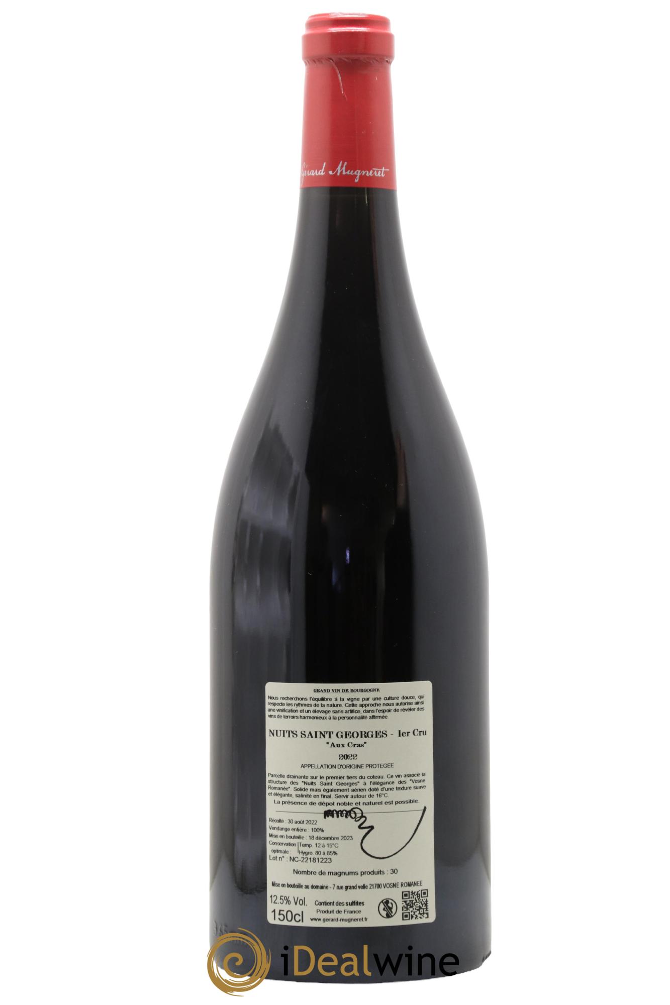 Nuits-Saint-Georges  1er Cru Aux Cras Gérard Mugneret  2022 - Lot of 1 magnum - 1