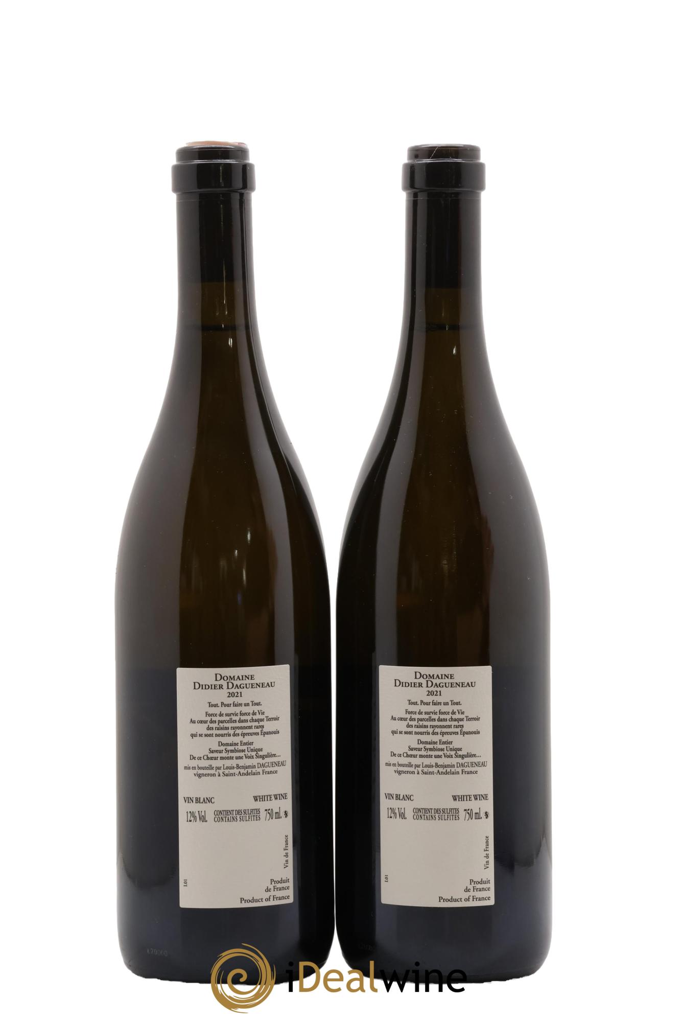 Vin de France XXI Dagueneau (Domaine Didier - Louis-Benjamin) 2021 - Lote de 2 botellas - 1