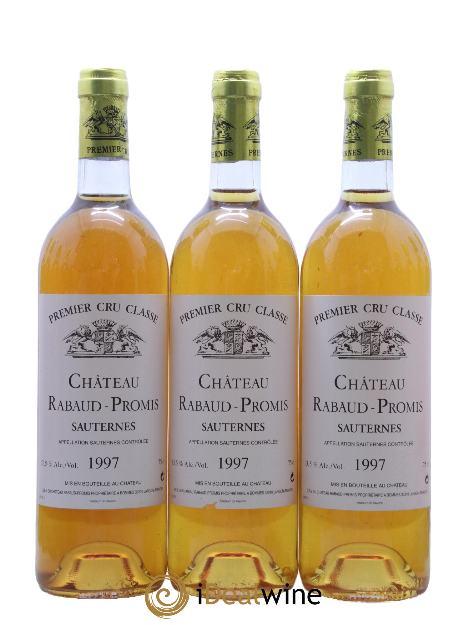 Château Rabaud Promis 1er Grand Cru Classé 1997 - Posten von 12 Flaschen - 1