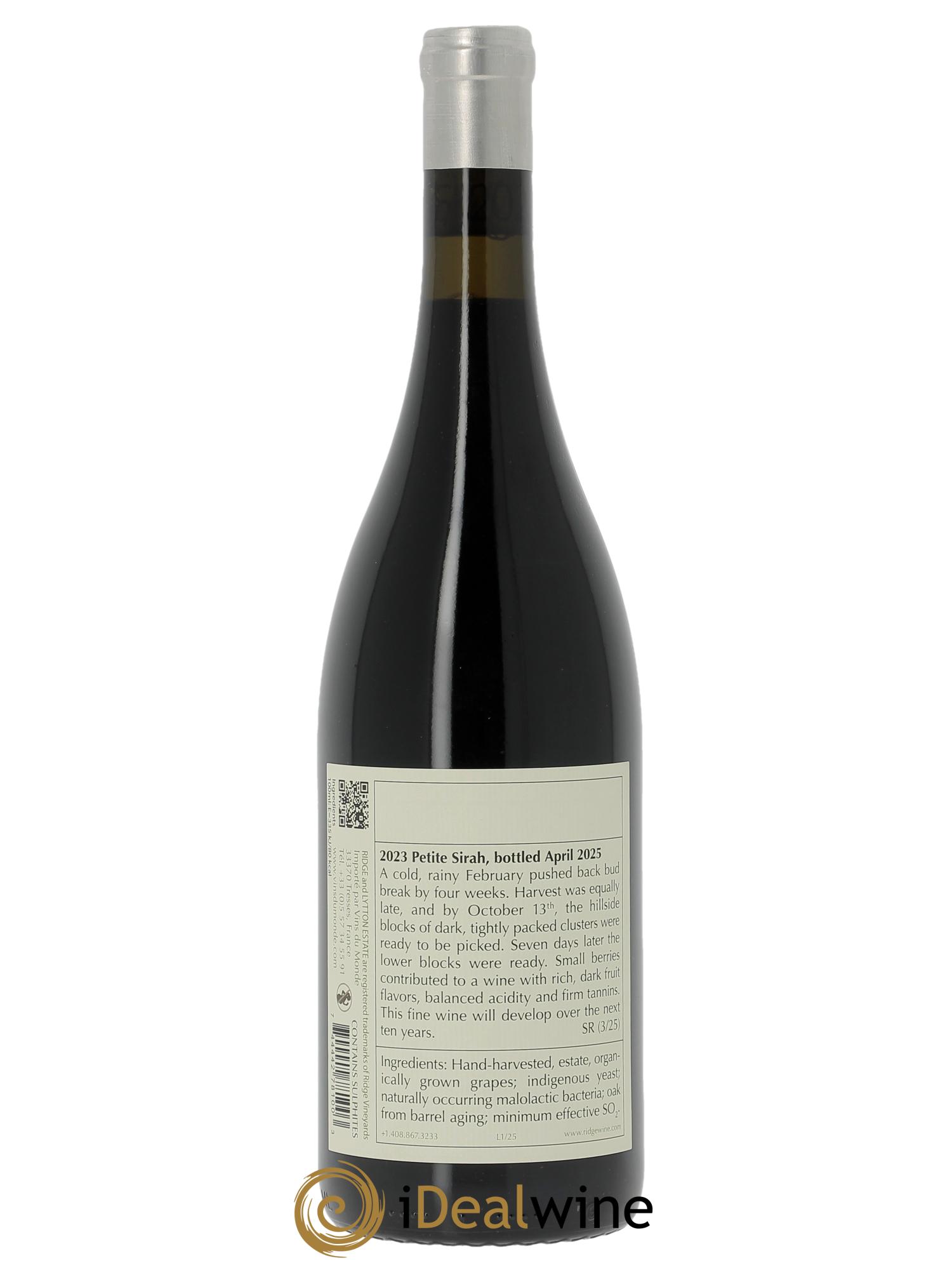 Dry Creek Valley Lytton Estate Petite Sirah Ridge Vineyards 2023 - Lote de 1 botella - 1