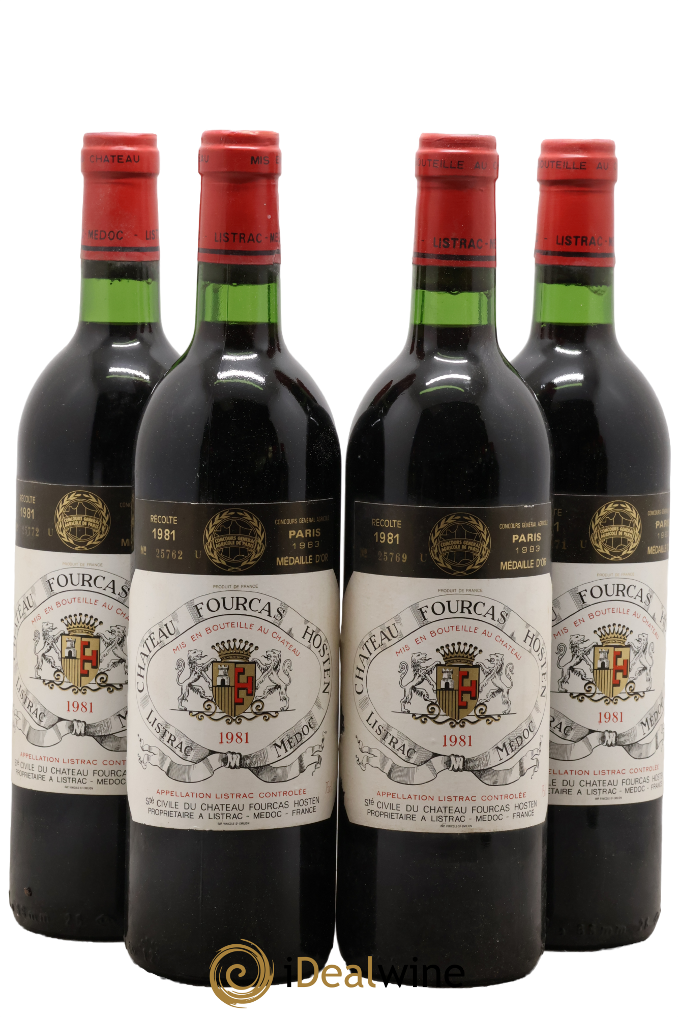 Château Fourcas Hosten Cru Bourgeois 1981 - Lotto di 4 bottiglie - 0