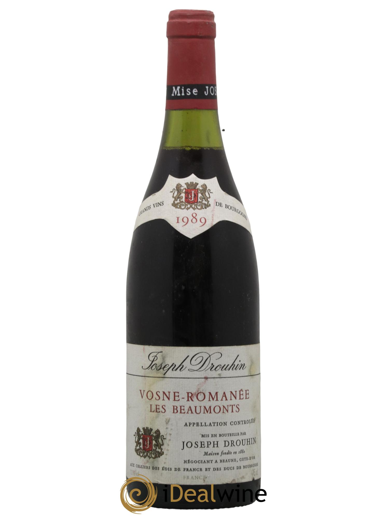 Vosne-Romanée 1er Cru Les Beaumonts Joseph Drouhin 1989 - Lot de 1 bouteille - 0