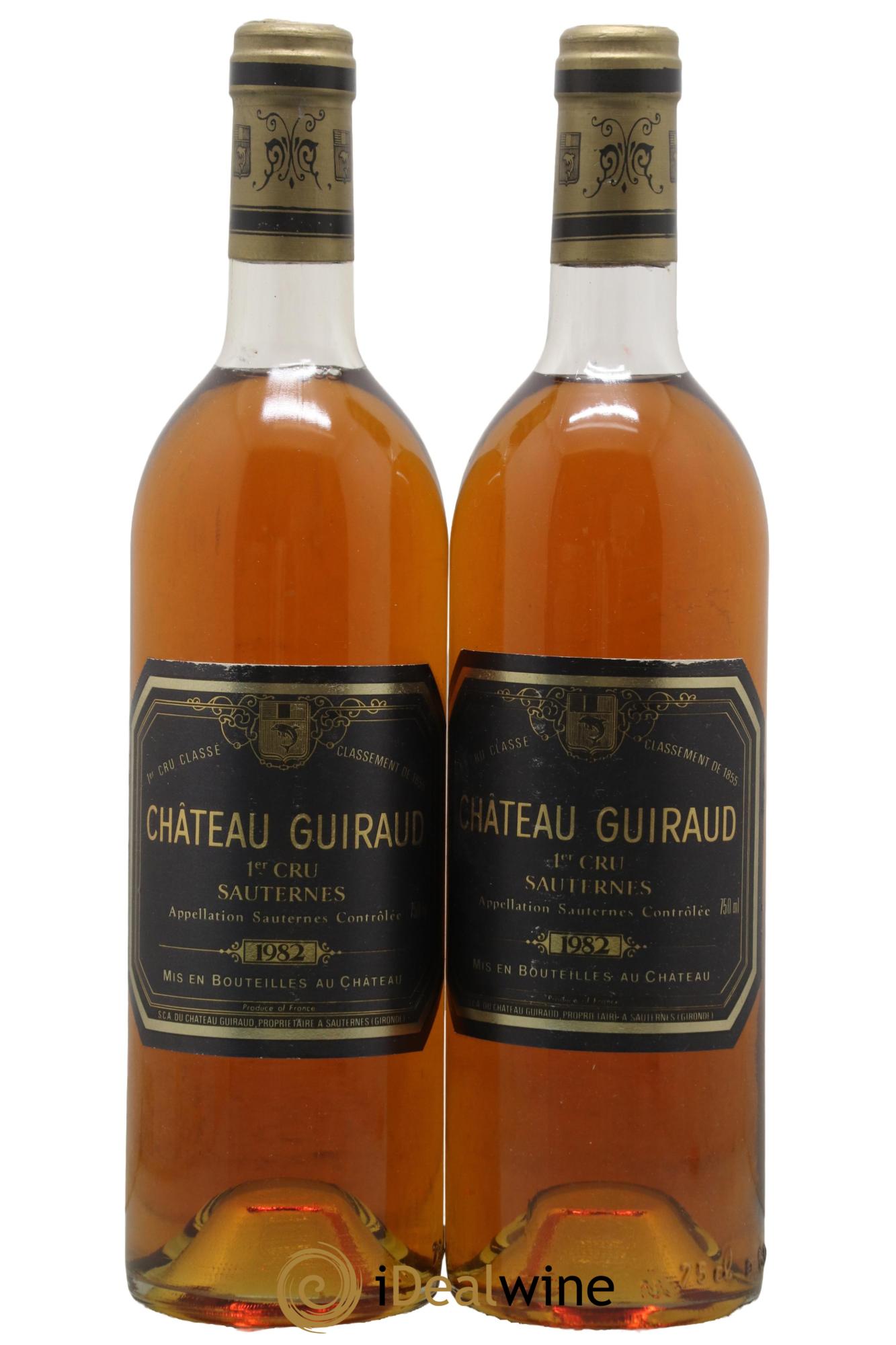 Château Guiraud 1er Grand Cru Classé 1982 - Lotto di 2 bottiglie - 0