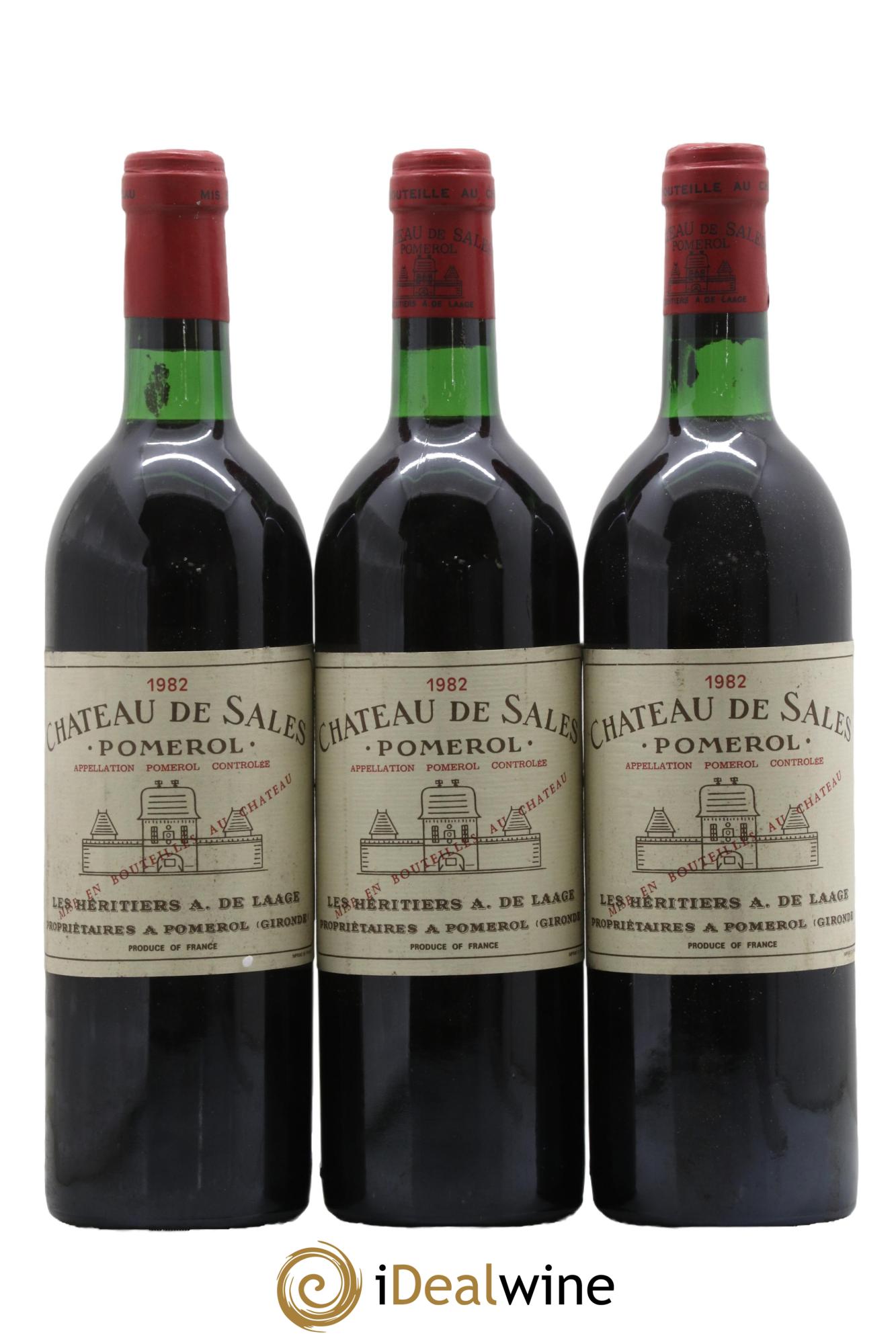 Château de Sales 1982 - Lotto di 3 bottiglie - 0