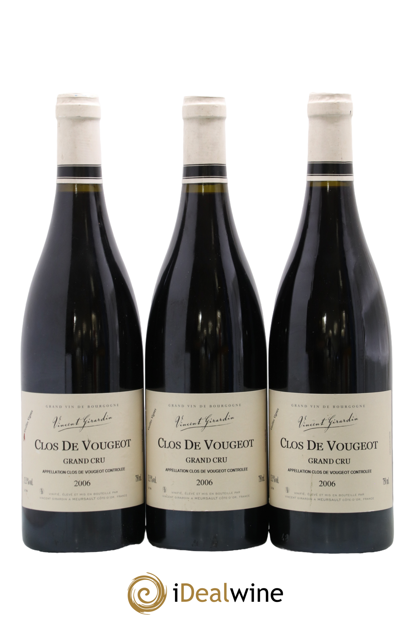 Clos de Vougeot Grand Cru Clos de Vougeot Vincent Girardin (Domaine) Vieilles Vignes 2006 - Lot de 3 bouteilles - 0