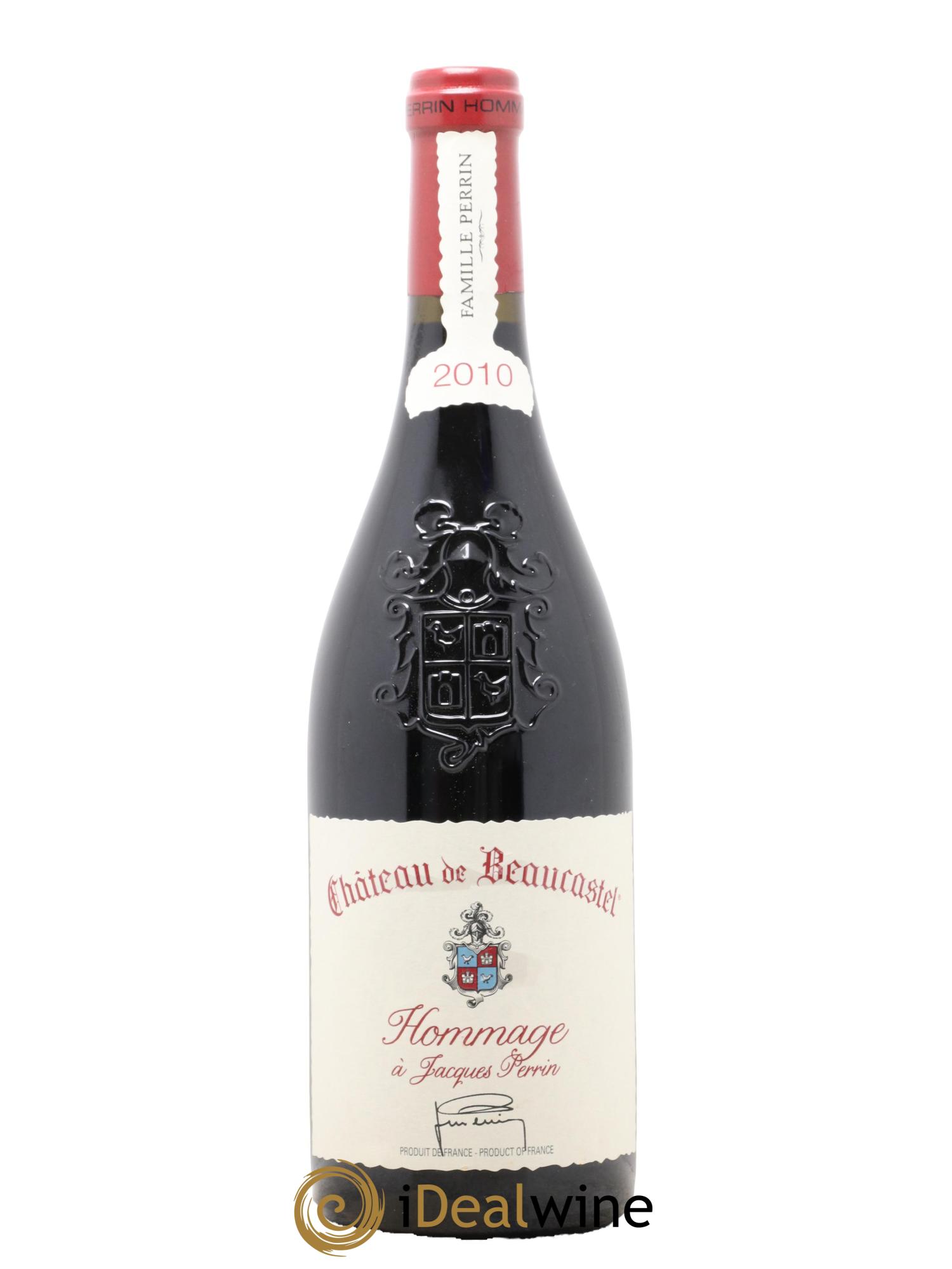 Châteauneuf-du-Pape Château de Beaucastel Hommage à Jacques Perrin Famille Perrin 2010 - Lot de 1 bouteille - 0