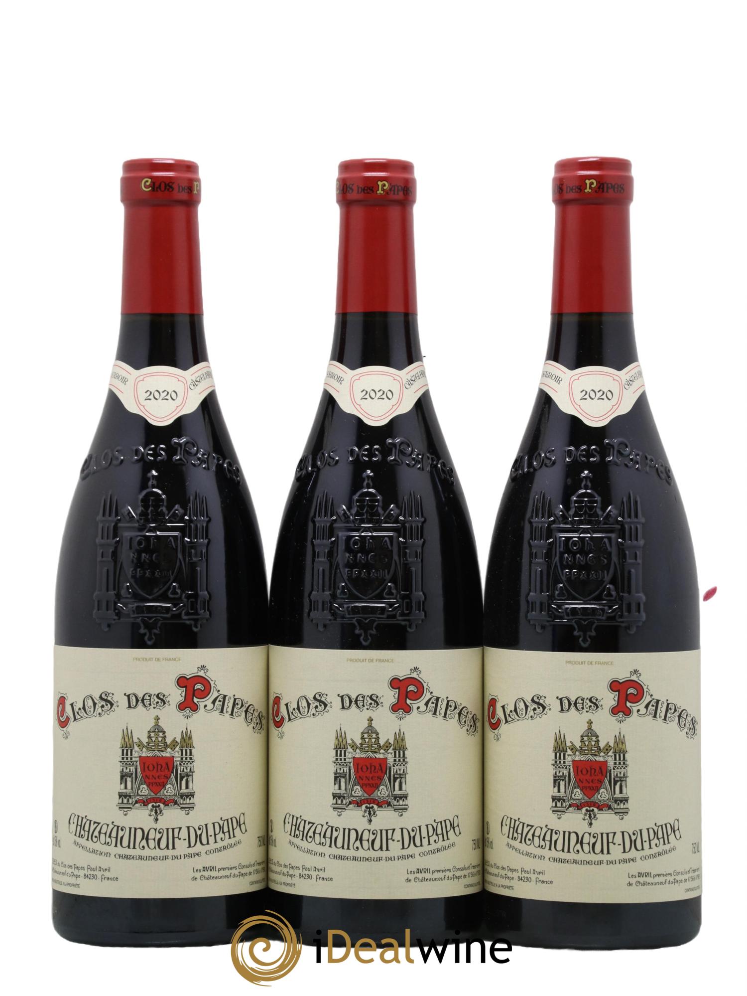 Châteauneuf-du-Pape Clos des Papes - Paul Avril 2020 - Lot de 6 bouteilles - 1