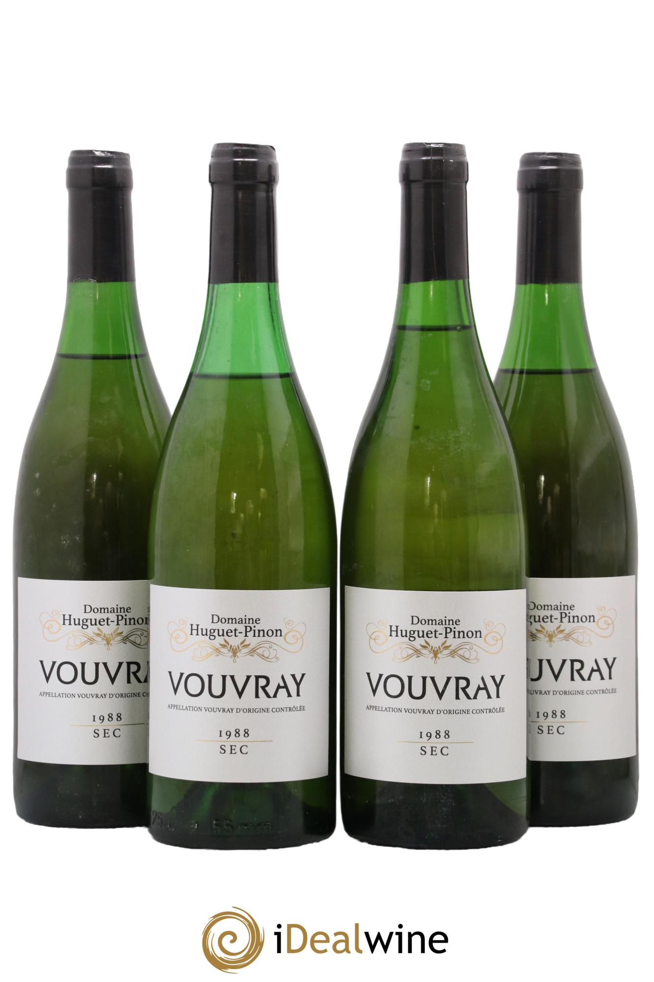 Vouvray Huguet Pinon 1988 - Posten von 4 Flaschen - 0