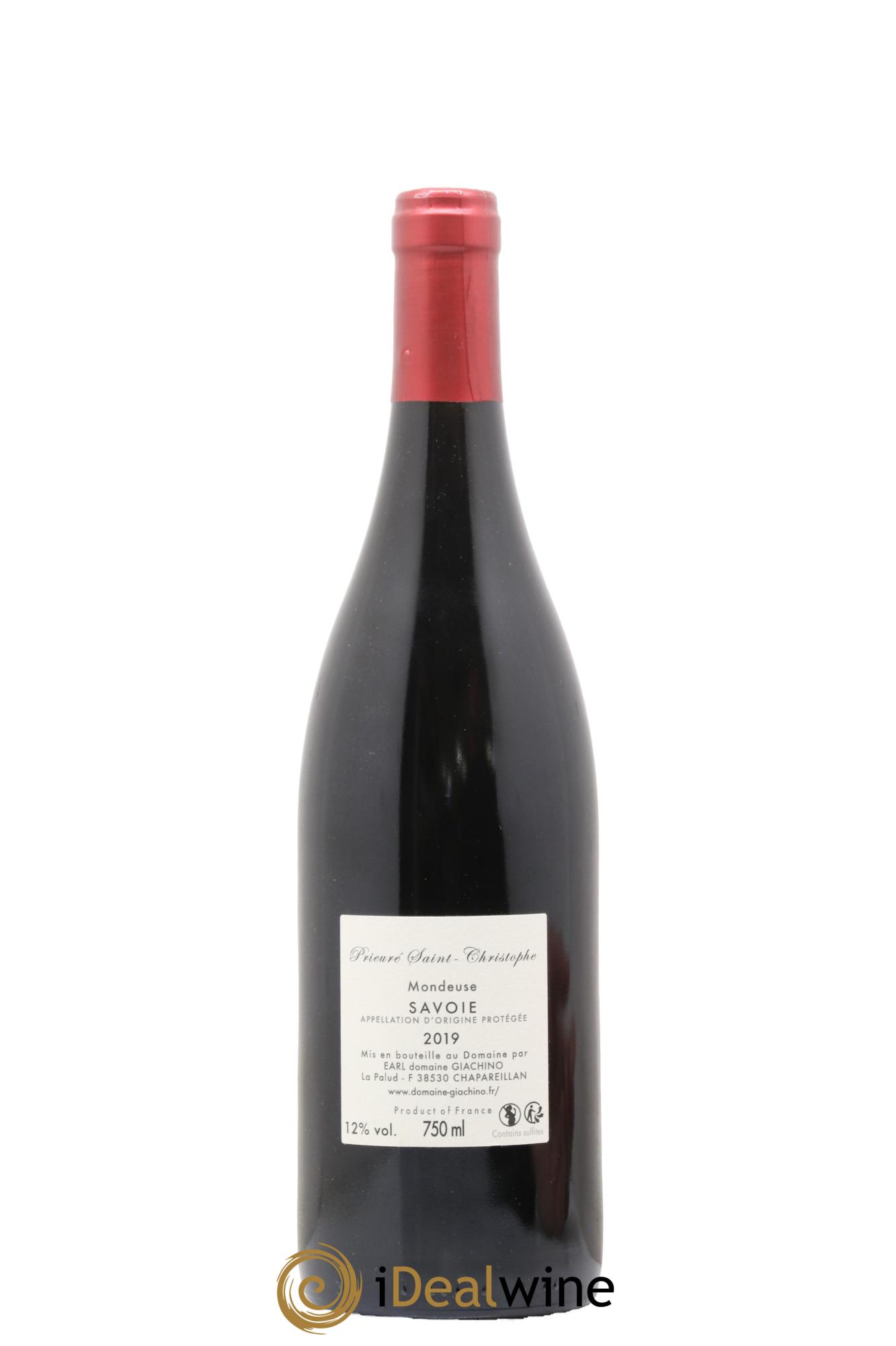Vin de Savoie Mondeuse Prieuré Saint Christophe Giachino 2019 - Lot de 1 bouteille - 1