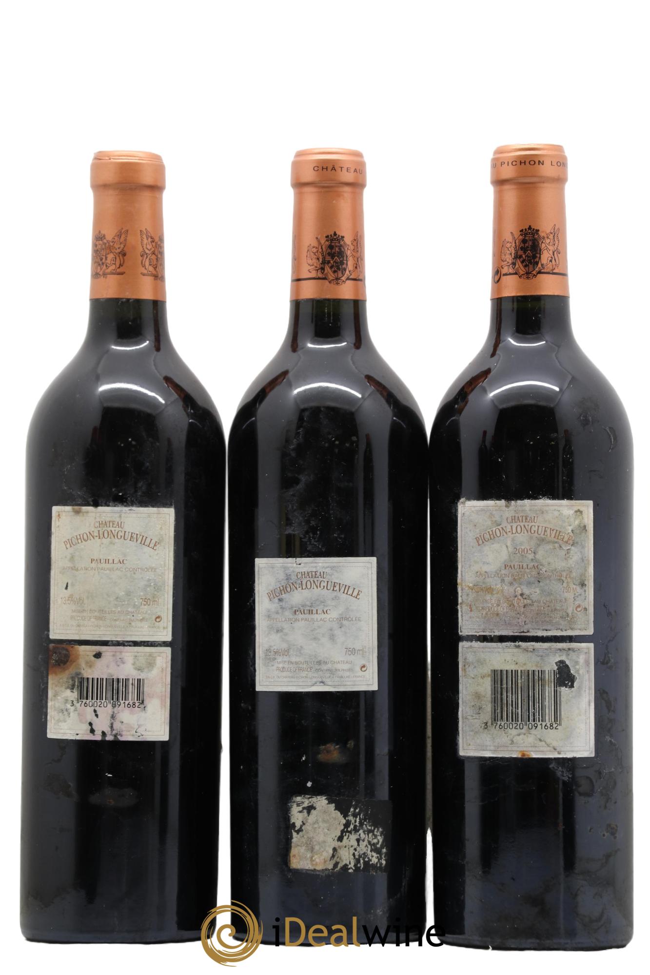 Pichon Longueville Baron 2ème Grand Cru Classé 2005 - Lot de 3 bouteilles - 1