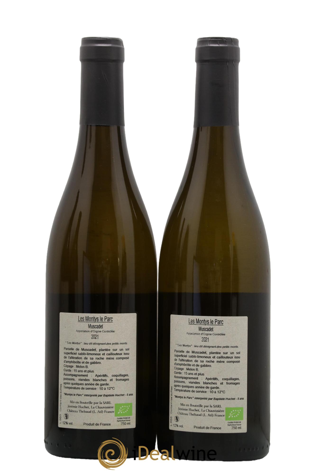 Muscadet Les Montys Le Parc Domaine de la Chauvinière 2021 - Lot de 2 bouteilles - 1