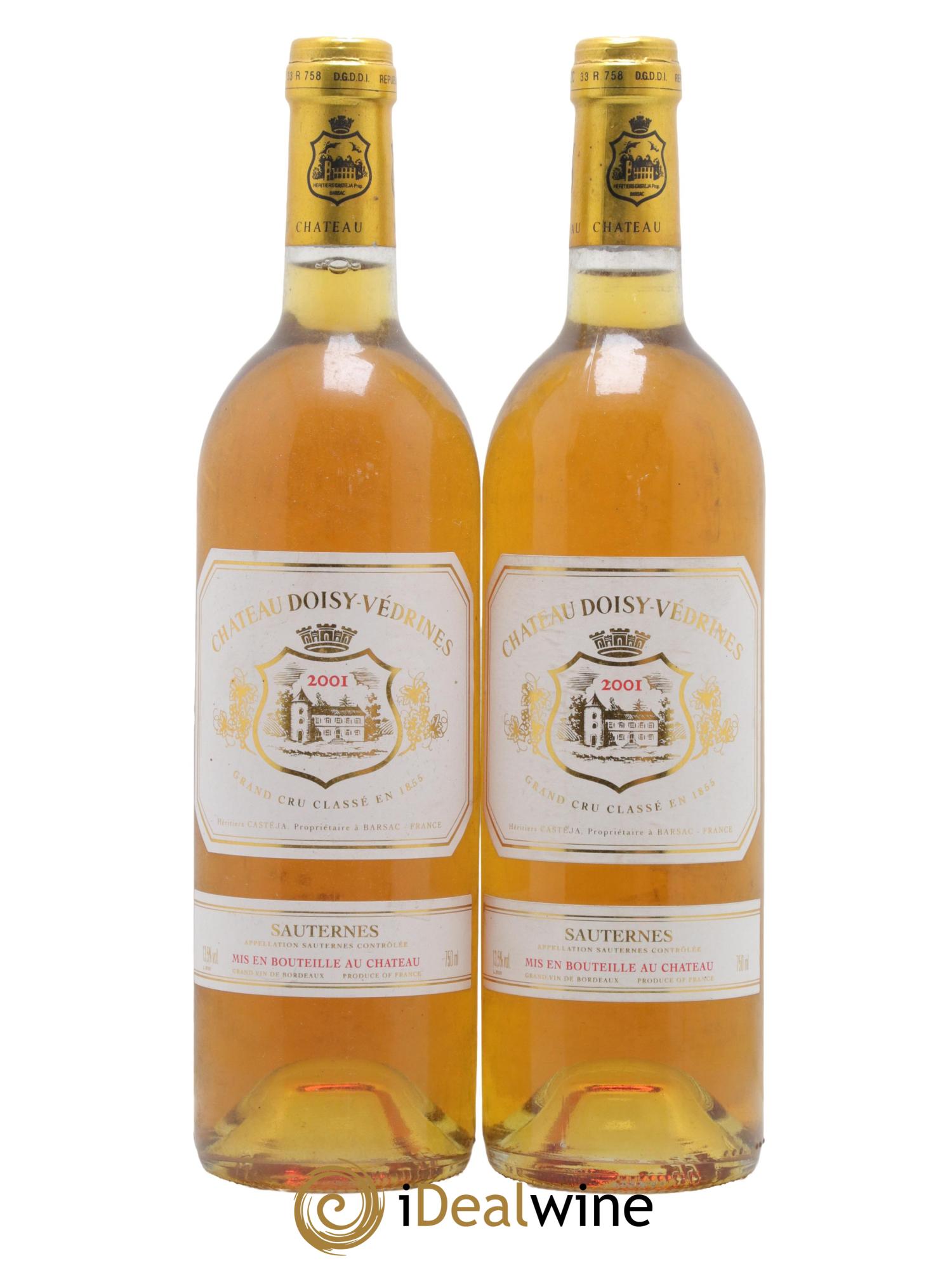 Château Doisy-Védrines 2ème Grand Cru Classé 2001 - Lotto di 2 bottiglie - 0