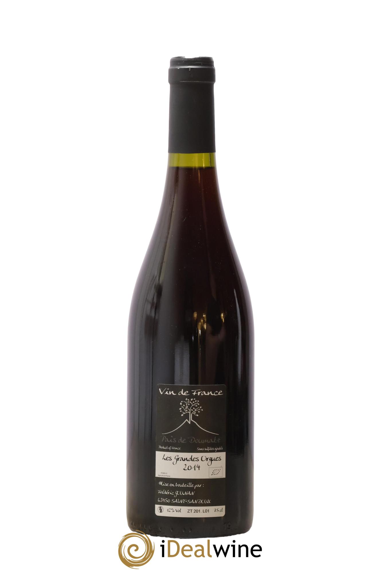 Vin de France Les Grandes Orgues Vignoble de l'Arbre Blanc 2014 - Lot de 1 bouteille - 1