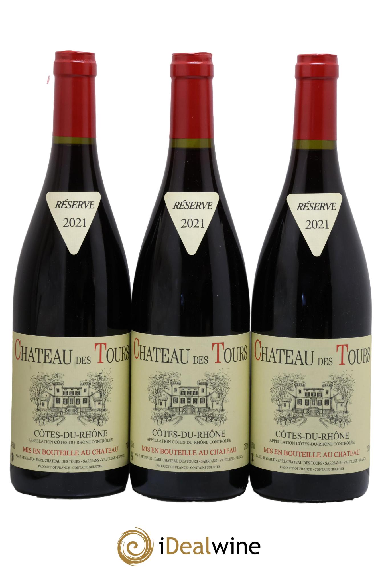 Côtes-du-Rhône Château des Tours Emmanuel Reynaud 2021 - Posten von 3 Flaschen - 0