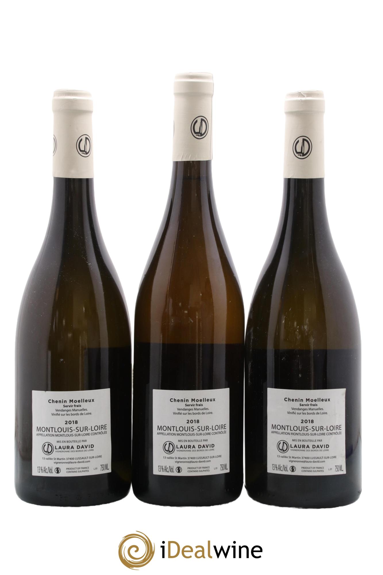 Montlouis-sur-Loire Moelleux Laura David 2018 - Lot de 3 bouteilles - 1