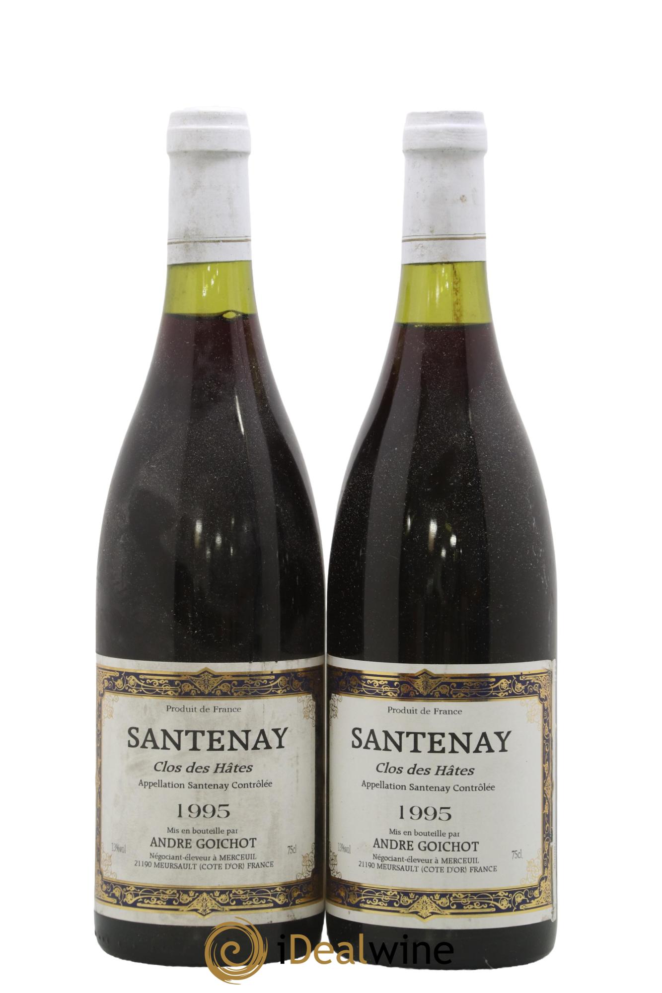 Santenay 1er Cru Clos des Hâtes A. Goichot 1995 - Lot de 2 bouteilles - 0