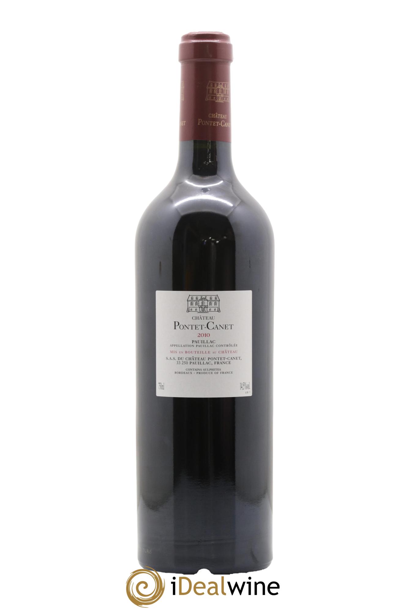 Château Pontet Canet 5ème Grand Cru Classé 2010 - Lot de 1 bouteille - 1