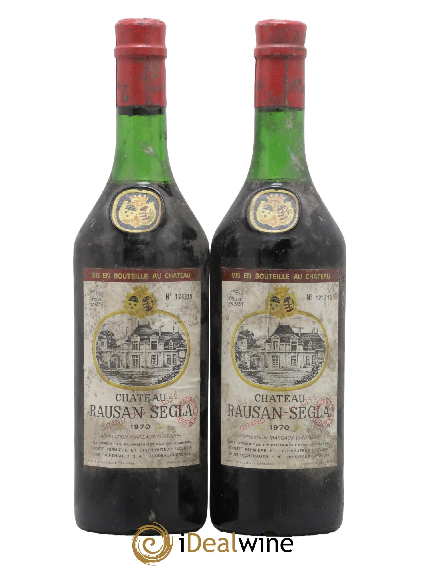 Château Rauzan Ségla Grand Cru Classé 1970 - Posten von 2 Flaschen - 0