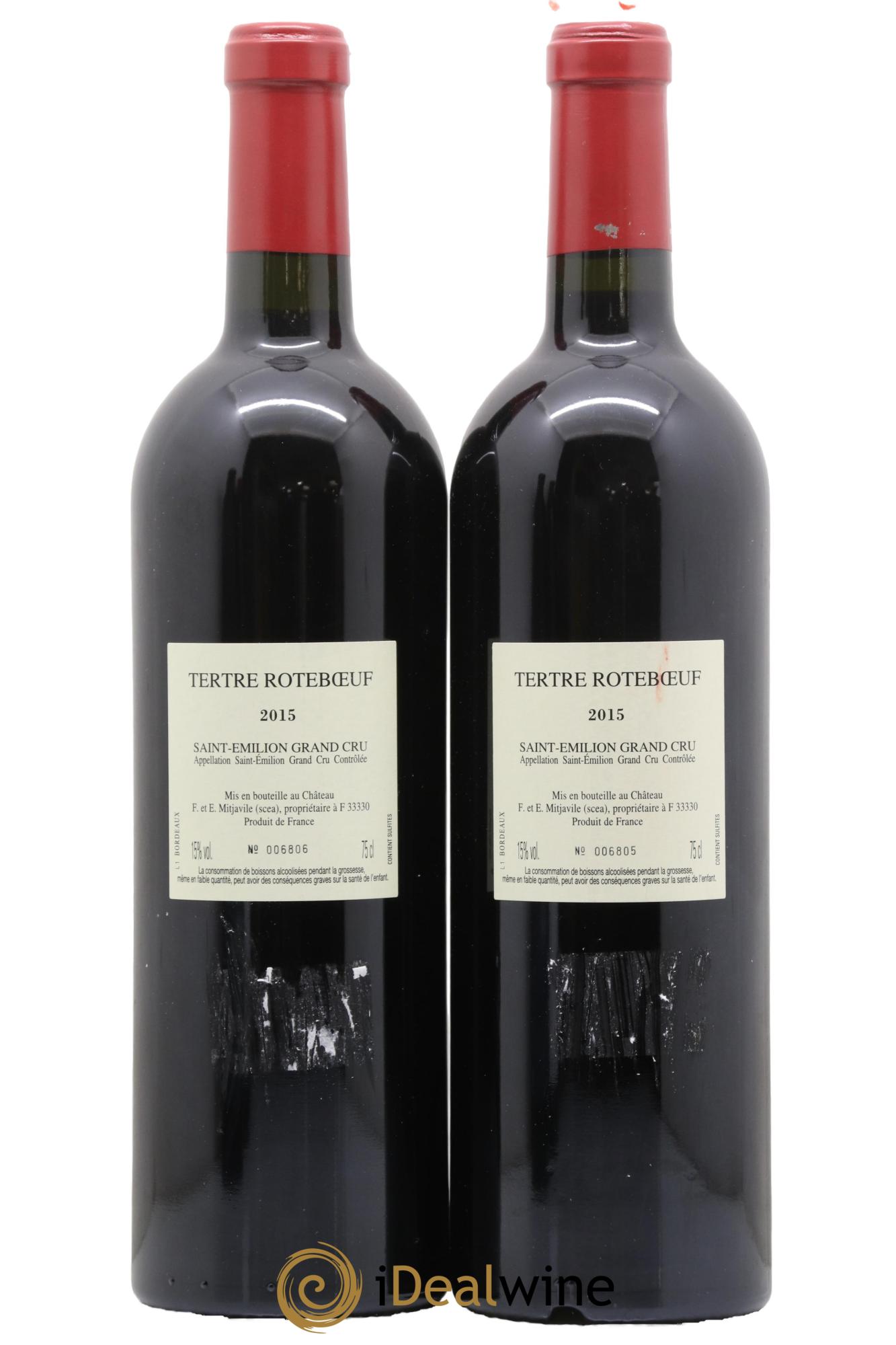 Château Tertre Roteboeuf 2015 - Lot of 2 bottles - 1