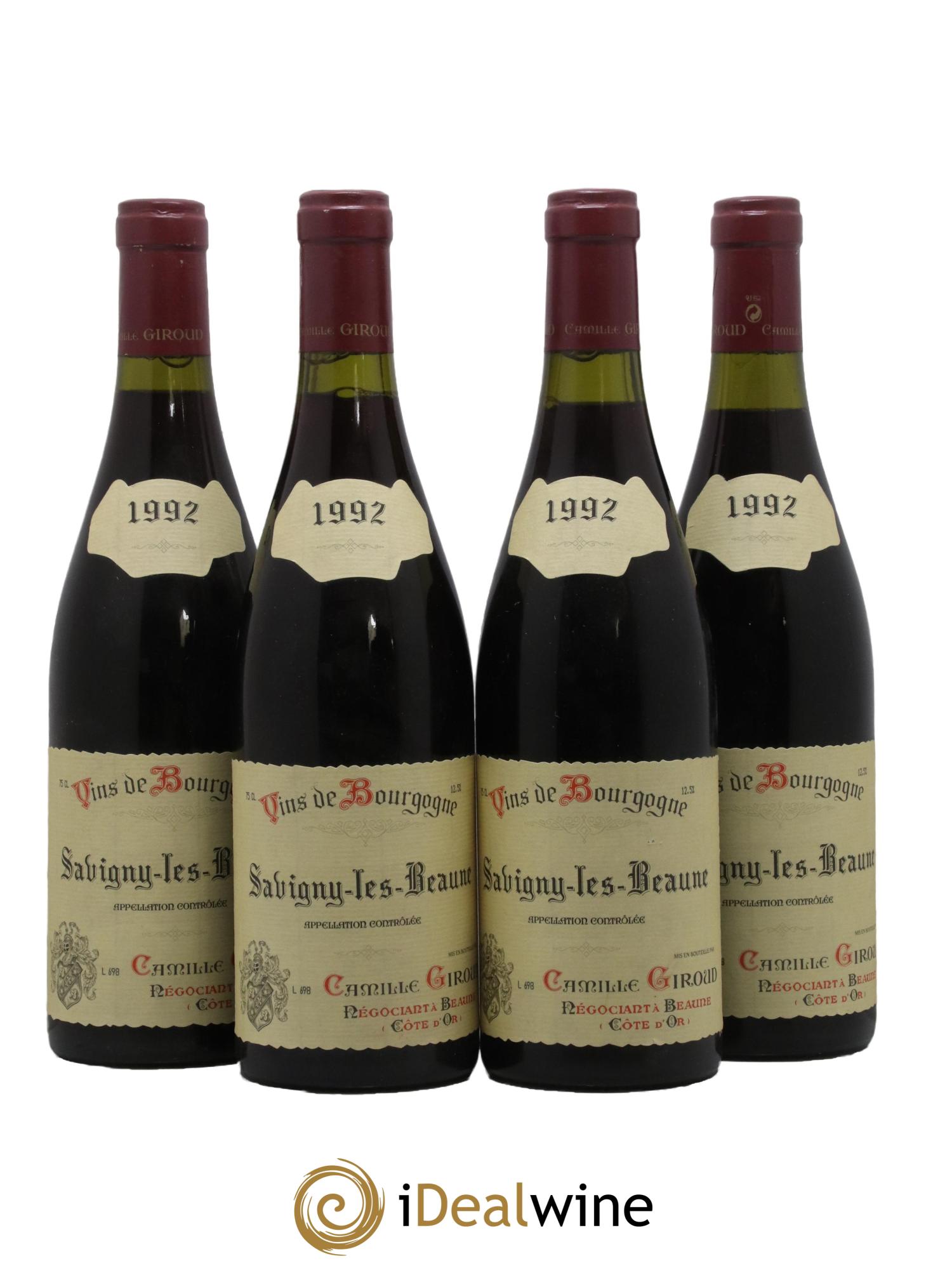 Savigny-lès-Beaune Domaine Camille Giroud 1992 - Lot de 4 bouteilles - 0