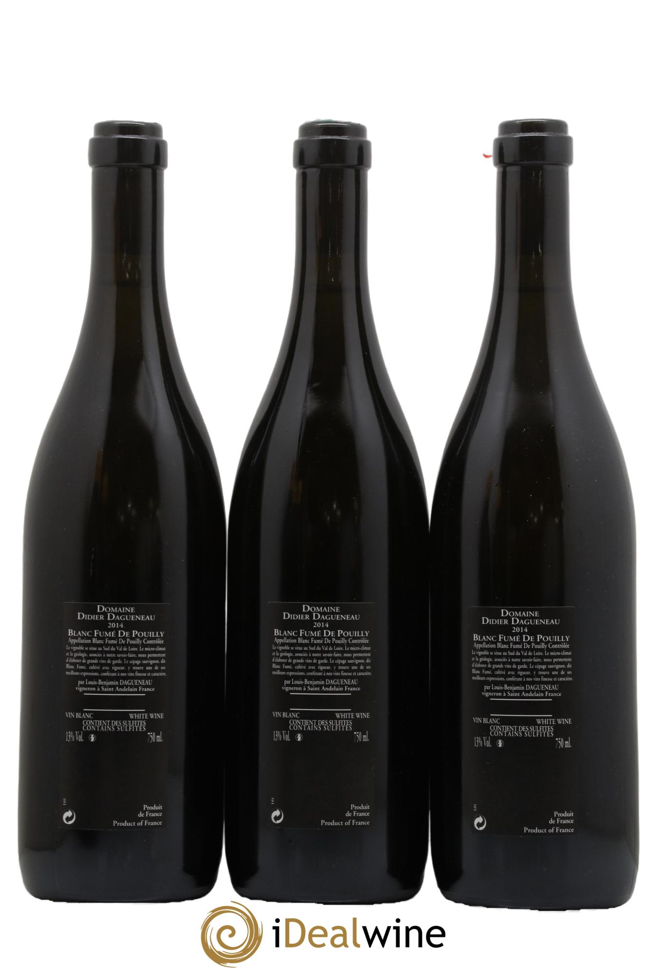 Vin de France (anciennement Pouilly-Fumé) Silex Dagueneau (Domaine Didier - Louis-Benjamin) 2014 - Lot of 3 bottles - 1