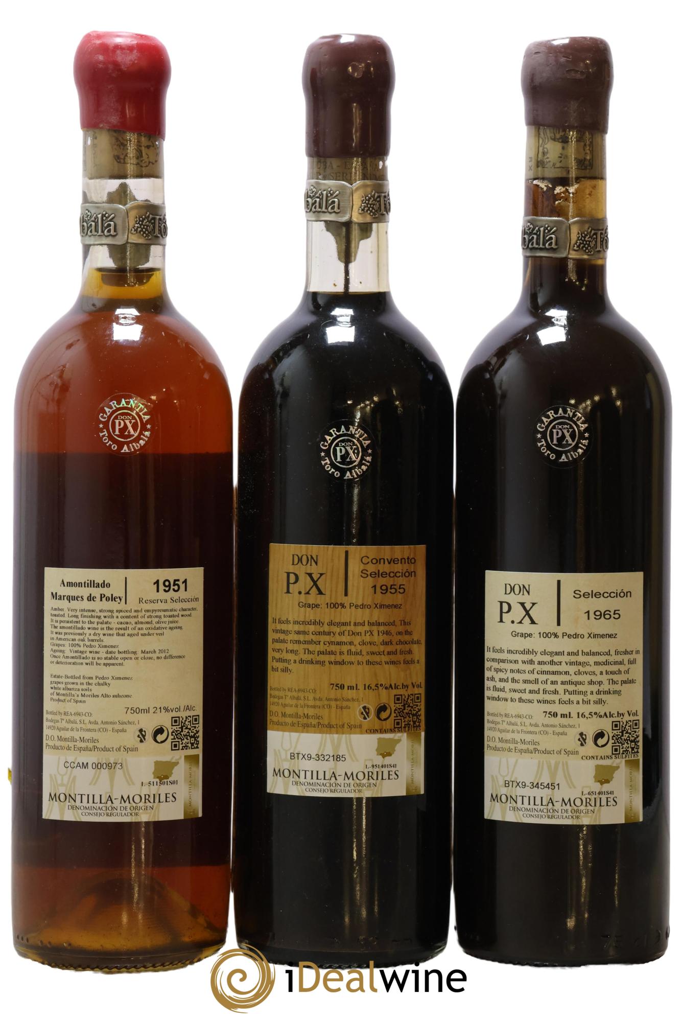 Montilla Moriles Mixed Case 3 Wines Toro Albala - Lot de 3 bouteilles - 1