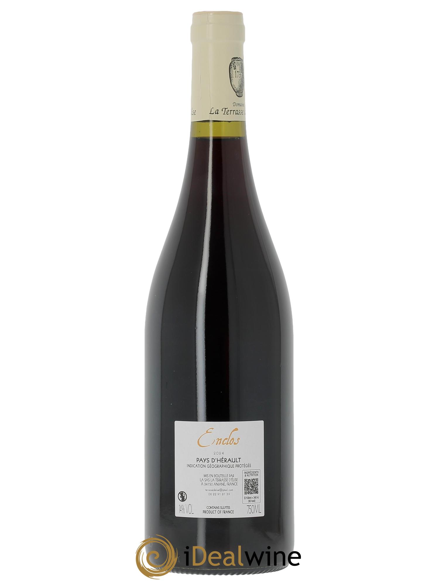 Pays d'Hérault L'Enclos Terrasse d'Elise (Domaine de la)  2024 - Lot de 1 bouteille - 1