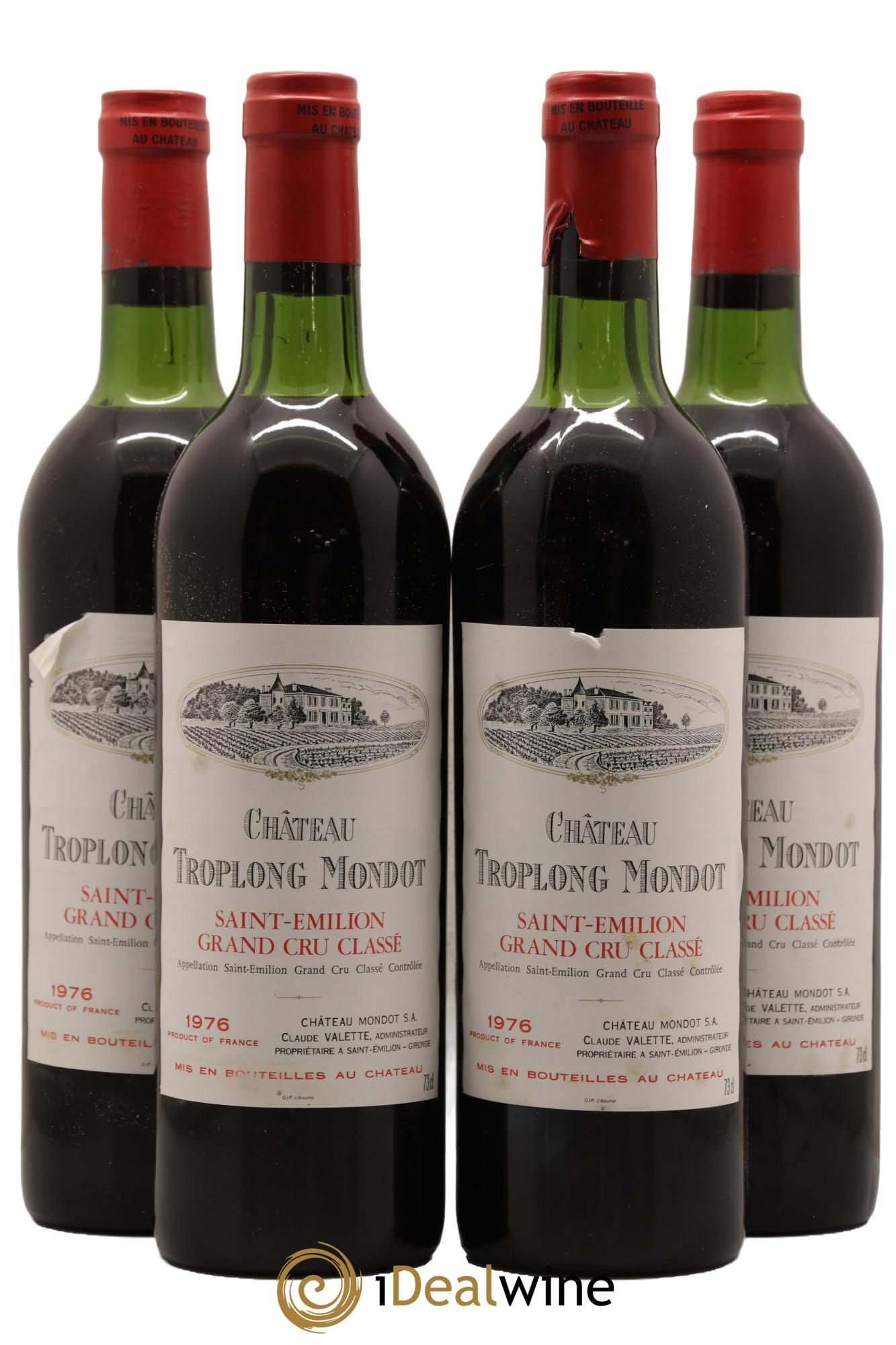 Château Troplong Mondot 1er Grand Cru Classé B 1976 - Posten von 4 Flaschen - 0