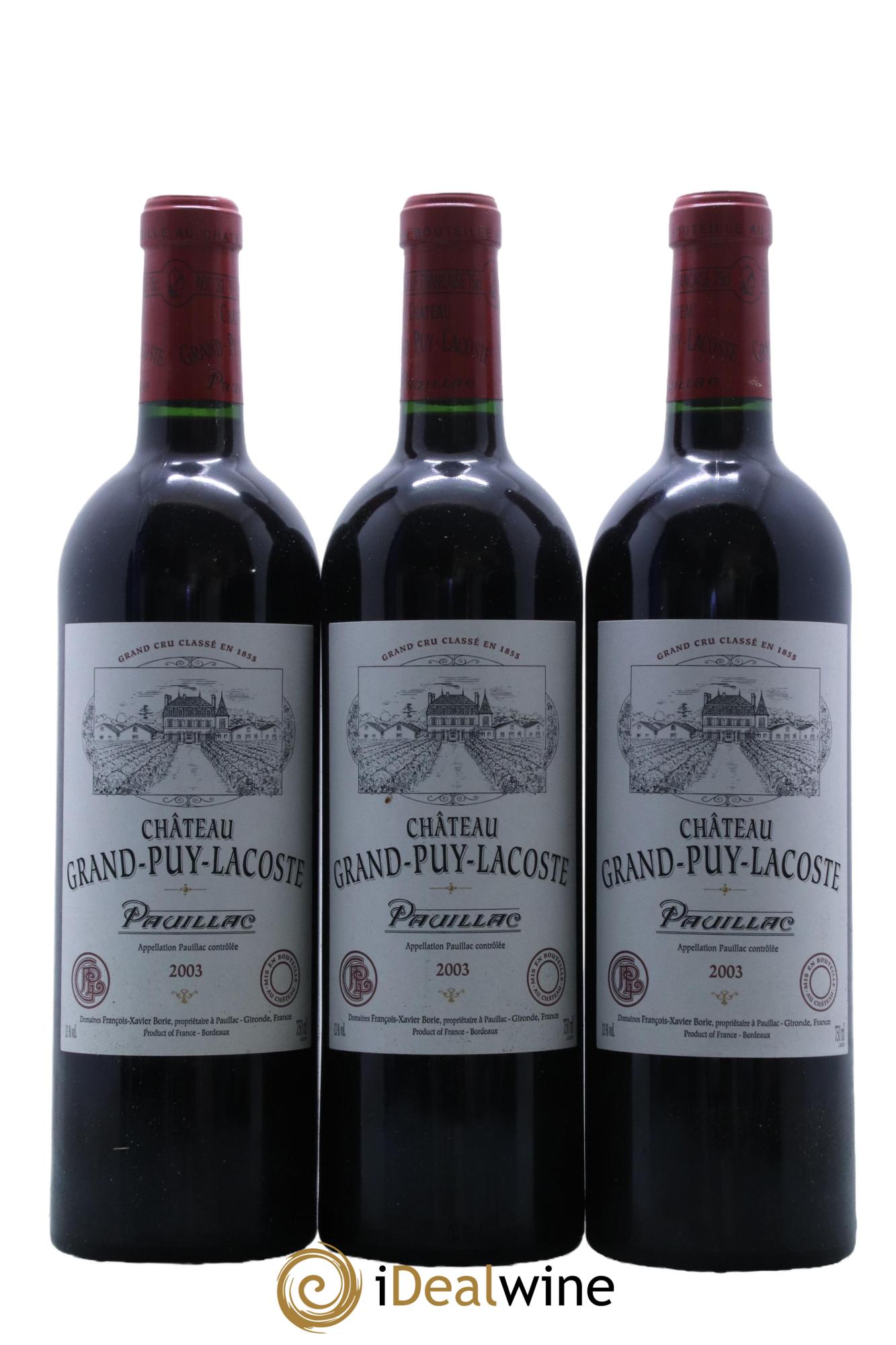 Château Grand Puy Lacoste 5ème Grand Cru Classé 2003 - Lot de 12 bouteilles - 4