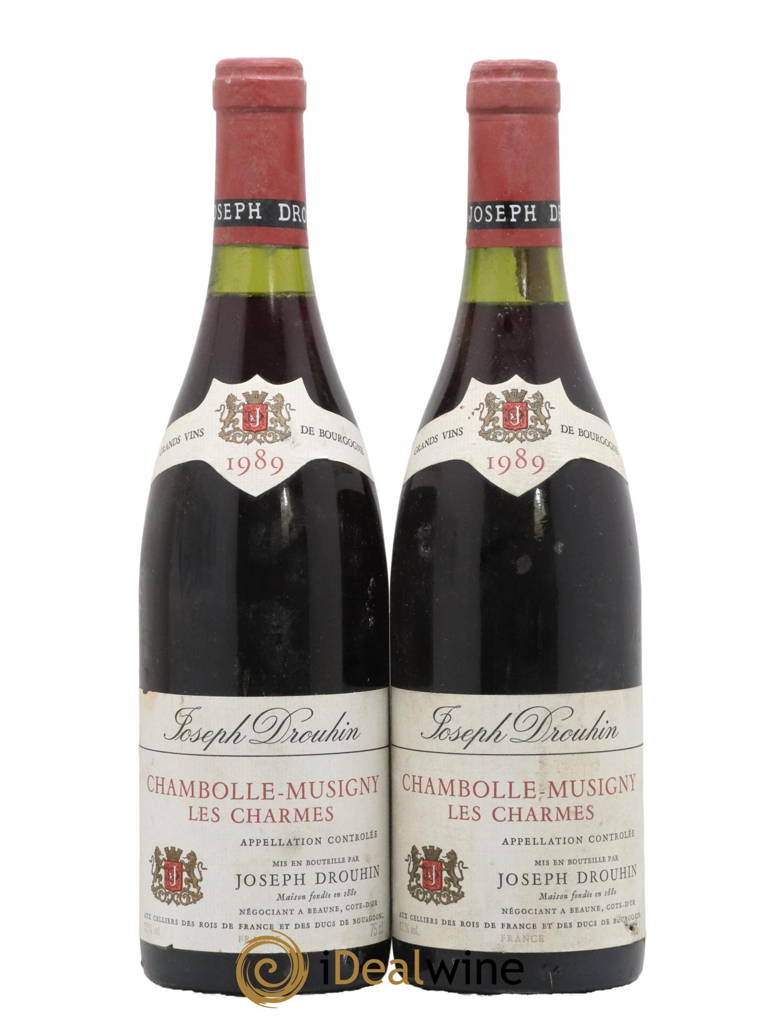 Chambolle-Musigny 1er Cru Les Charmes Joseph Drouhin 1989 - Lot de 2 bouteilles - 0