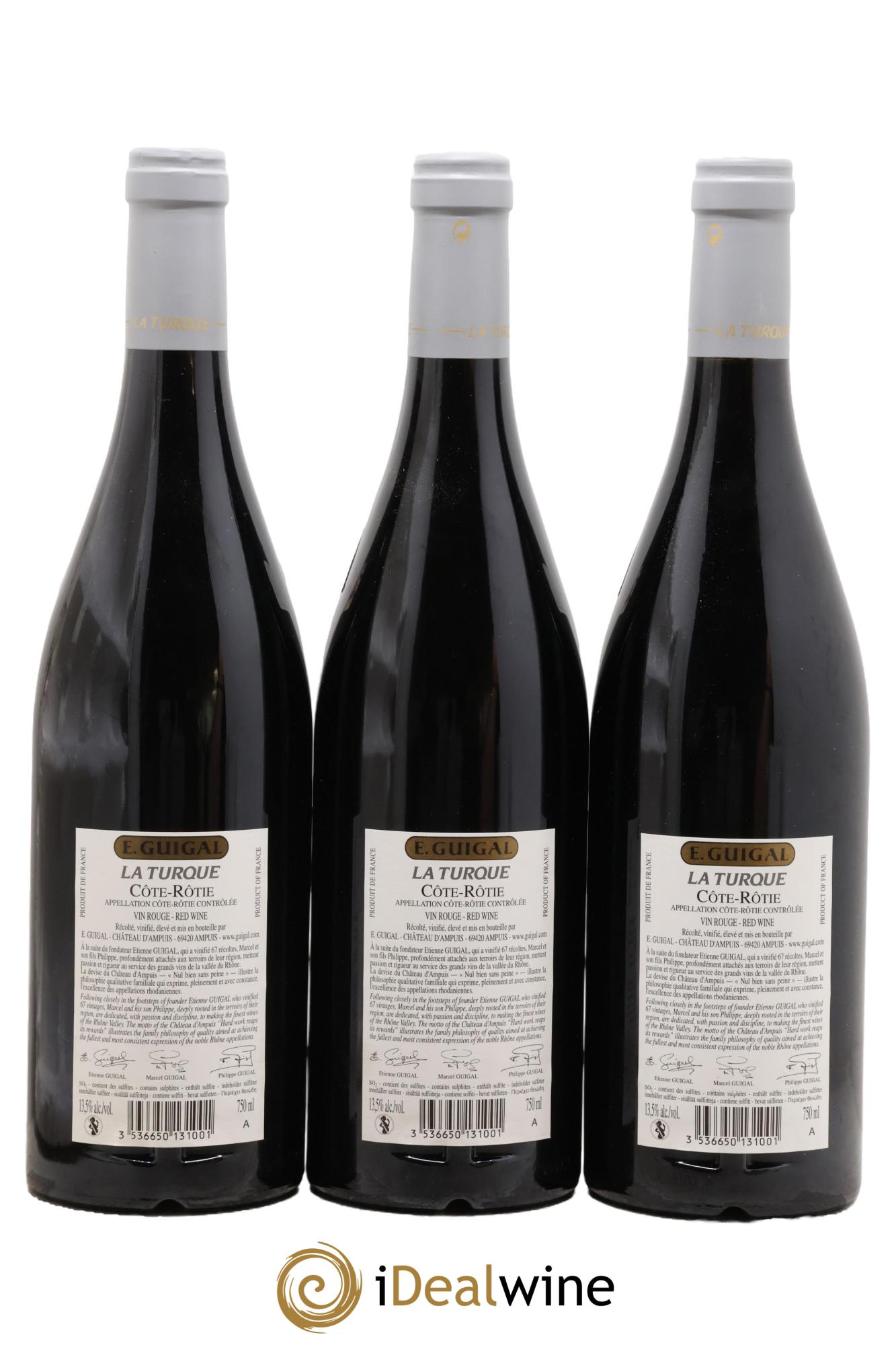 Côte-Rôtie La Turque Guigal 2016 - Lot of 3 bottles - 1
