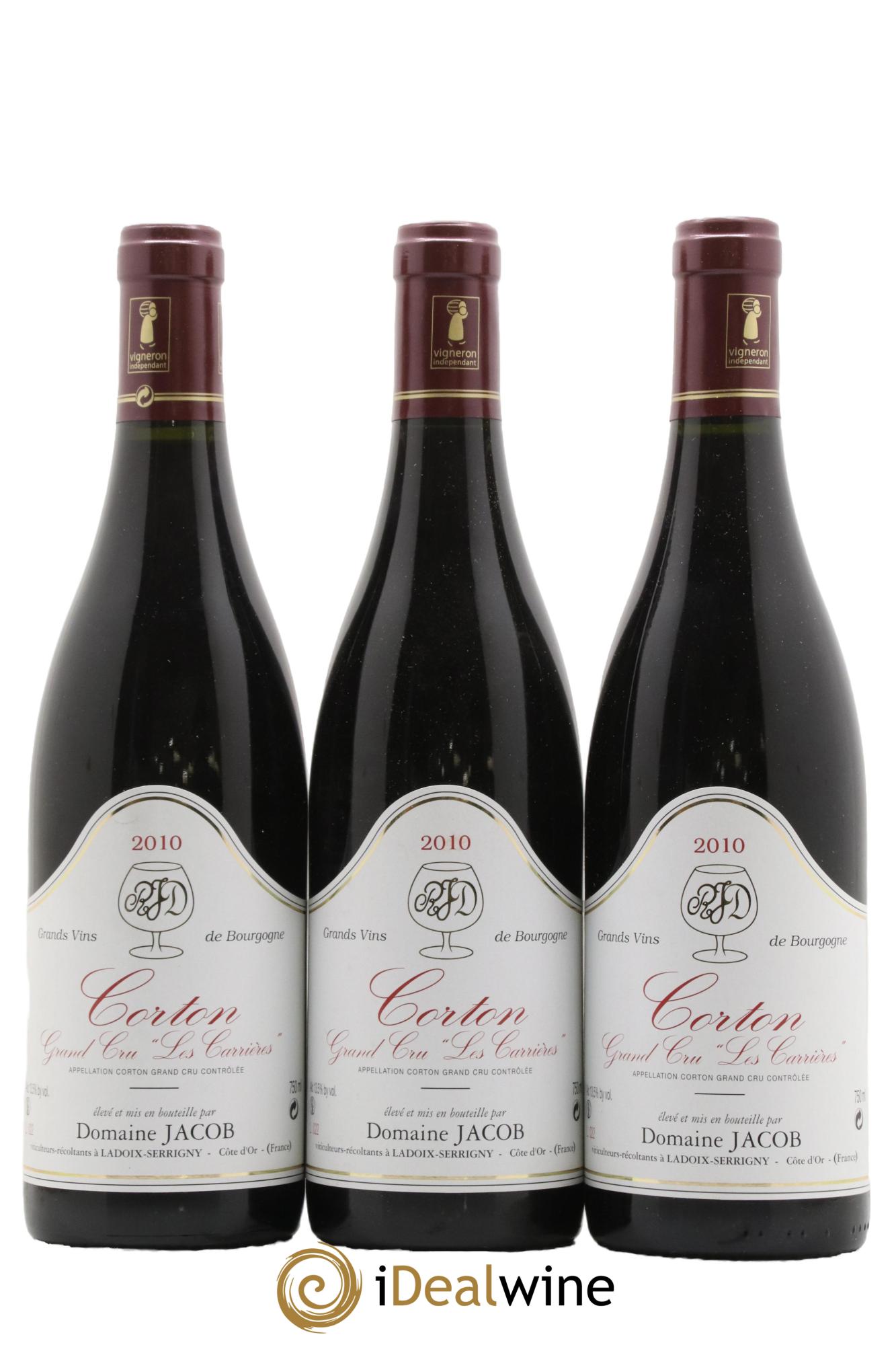 Corton Grand Cru Les Carrières Jacob (Domaine) 2010 - Lot de 3 bouteilles - 0