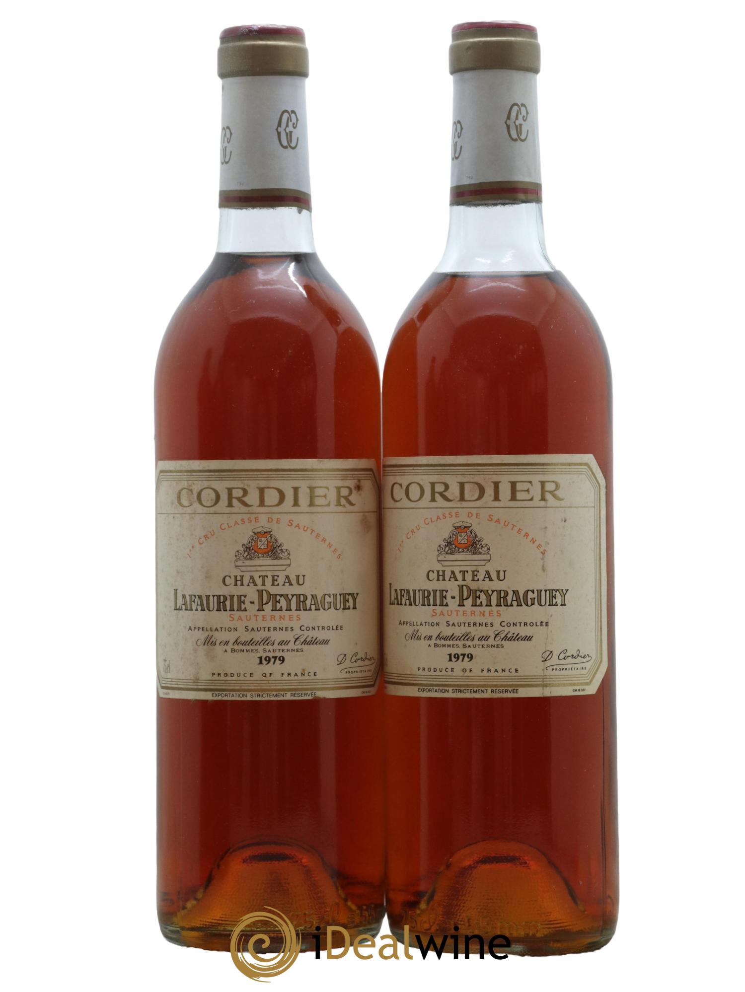 Château Lafaurie-Peyraguey 1er Grand Cru Classé 1979 - Lot de 2 bouteilles - 0